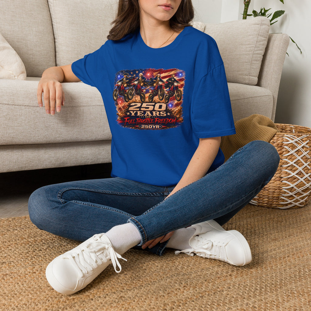 Motorcycle 250 Years T‑Shirt — Full Throttle Freedom Graphic Tee