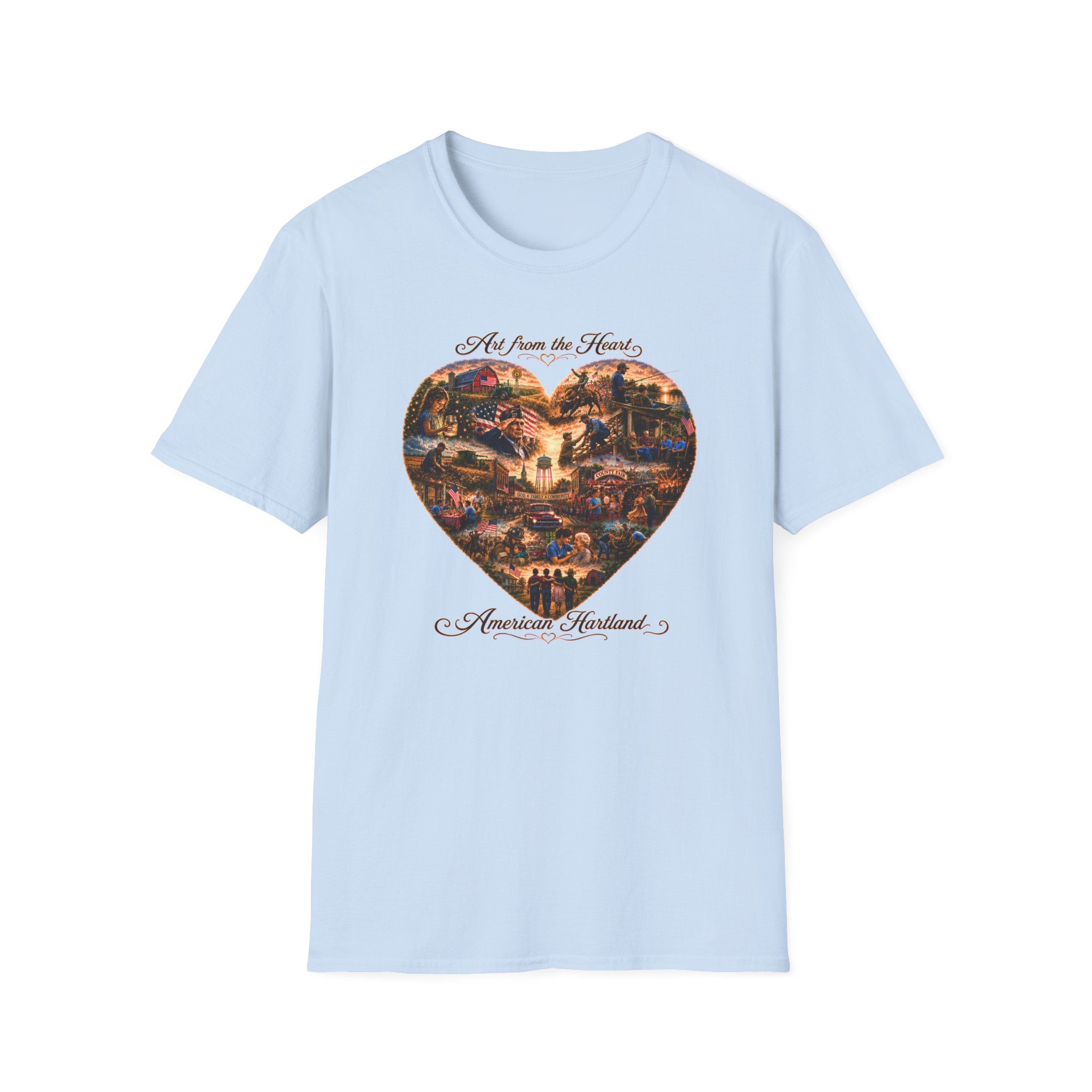 T-Shirt — "Art from the Heart" Scenic Heart Illustration