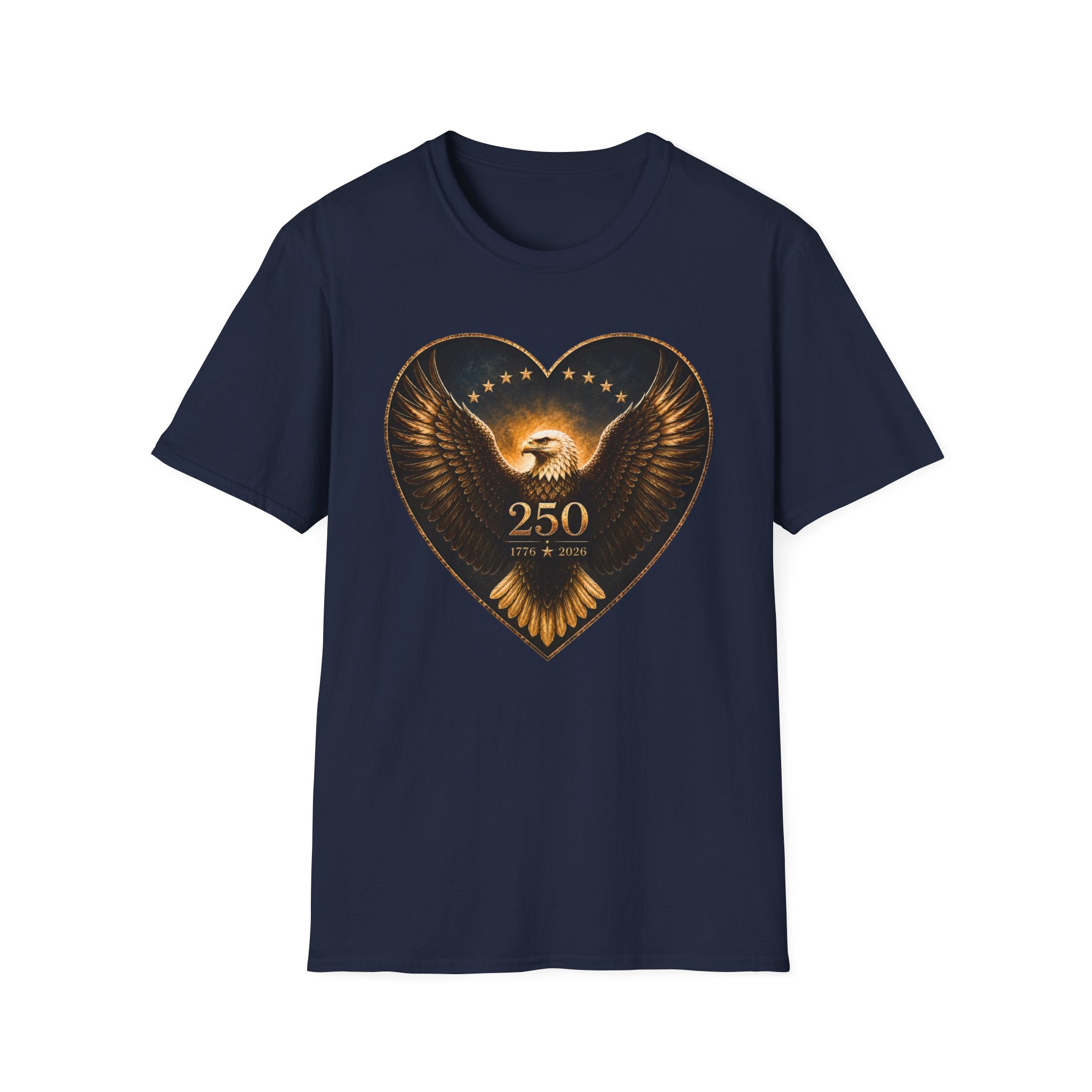 Patriotic 250th Anniversary Eagle Heart T-Shirt