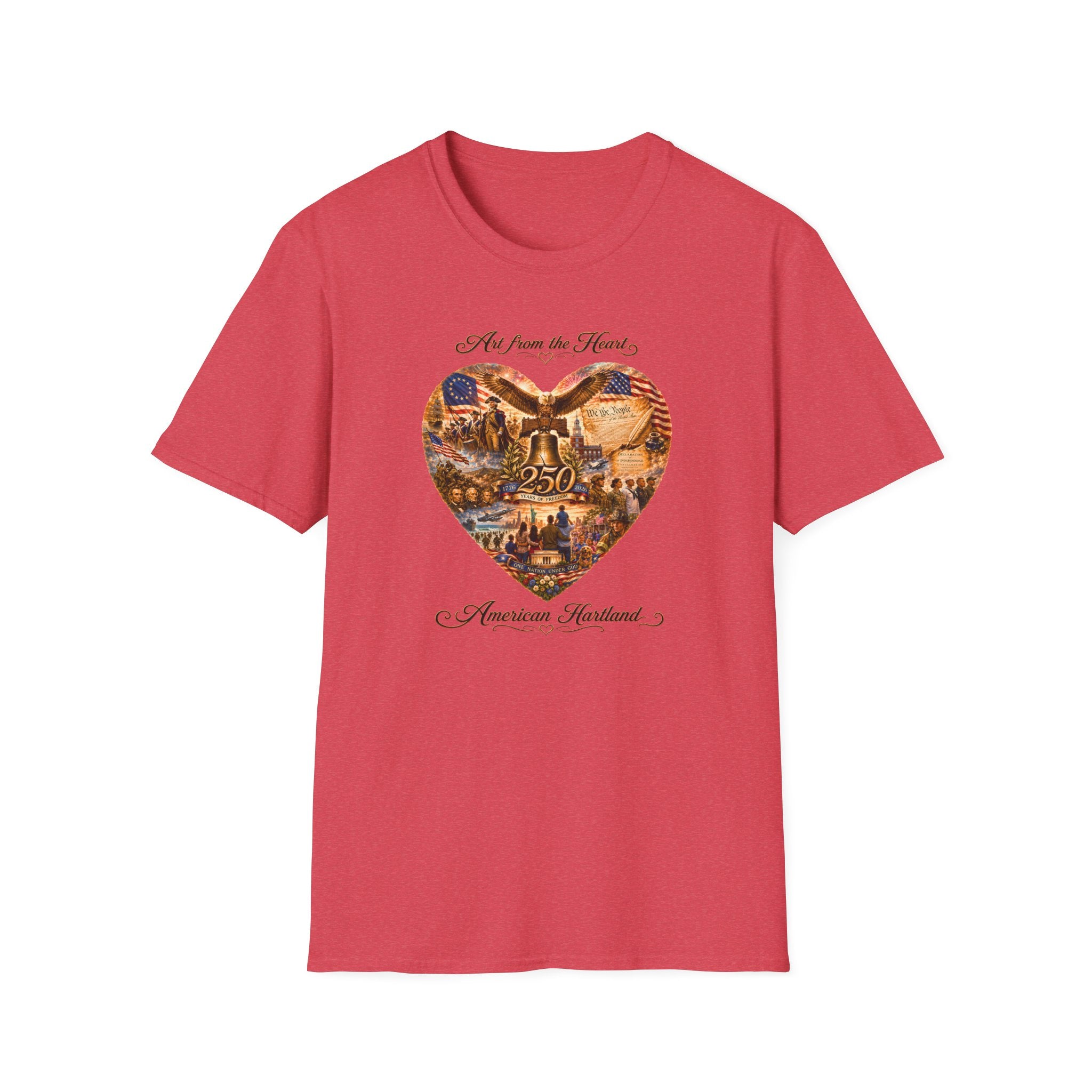 Patriotic Heart T-Shirt — "Art from the Heart: American Heartland 250"