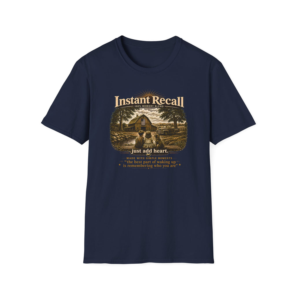 Instant Recall Vintage Barn T-Shirt — 'Just Add Heart' Nostalgic Farm Tee