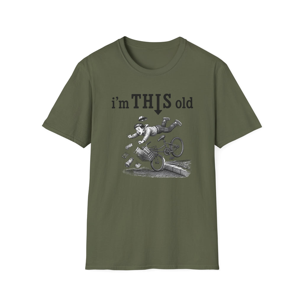 Retro 'I'm THIS Old' T-Shirt — Funny Vintage Bicycle Crash Tee