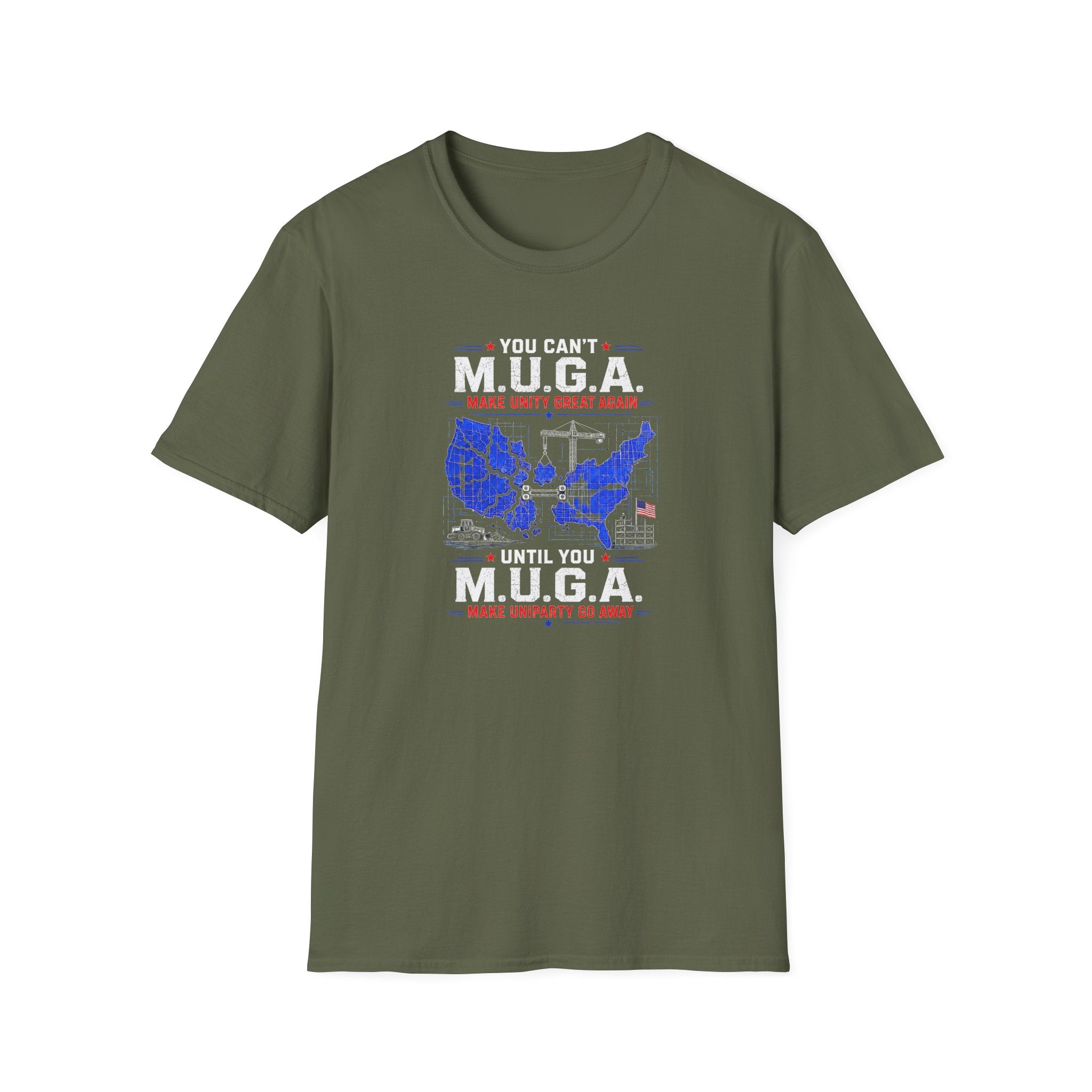 M.U.G.A. Map T-Shirt — "You Can't M.U.G.A. Until You M.U.G.A." Patriotic Unity Tee