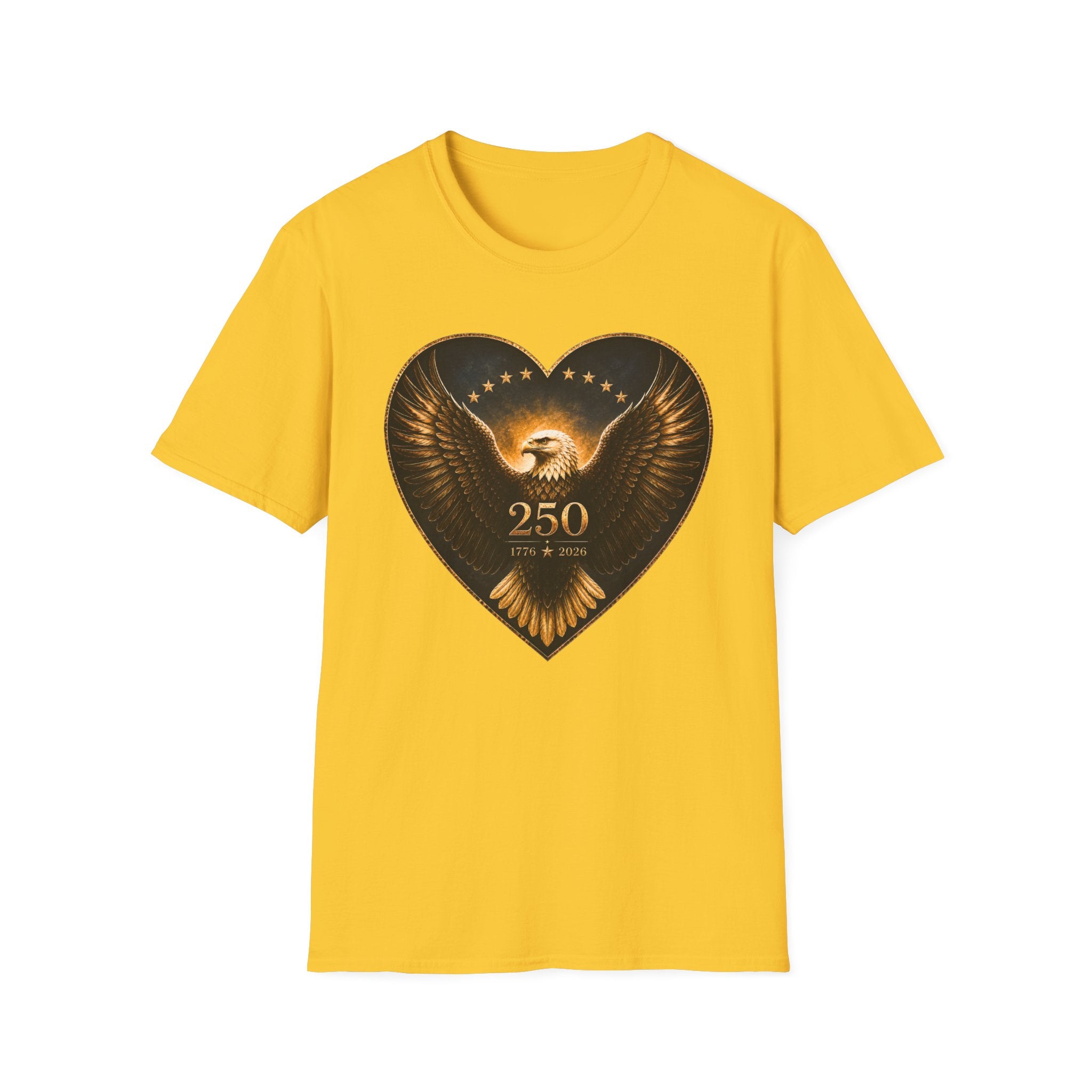 Patriotic 250th Anniversary Eagle Heart T-Shirt