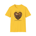 Art from the Heart Heart-Shaped Vintage Family Scene T-Shirt