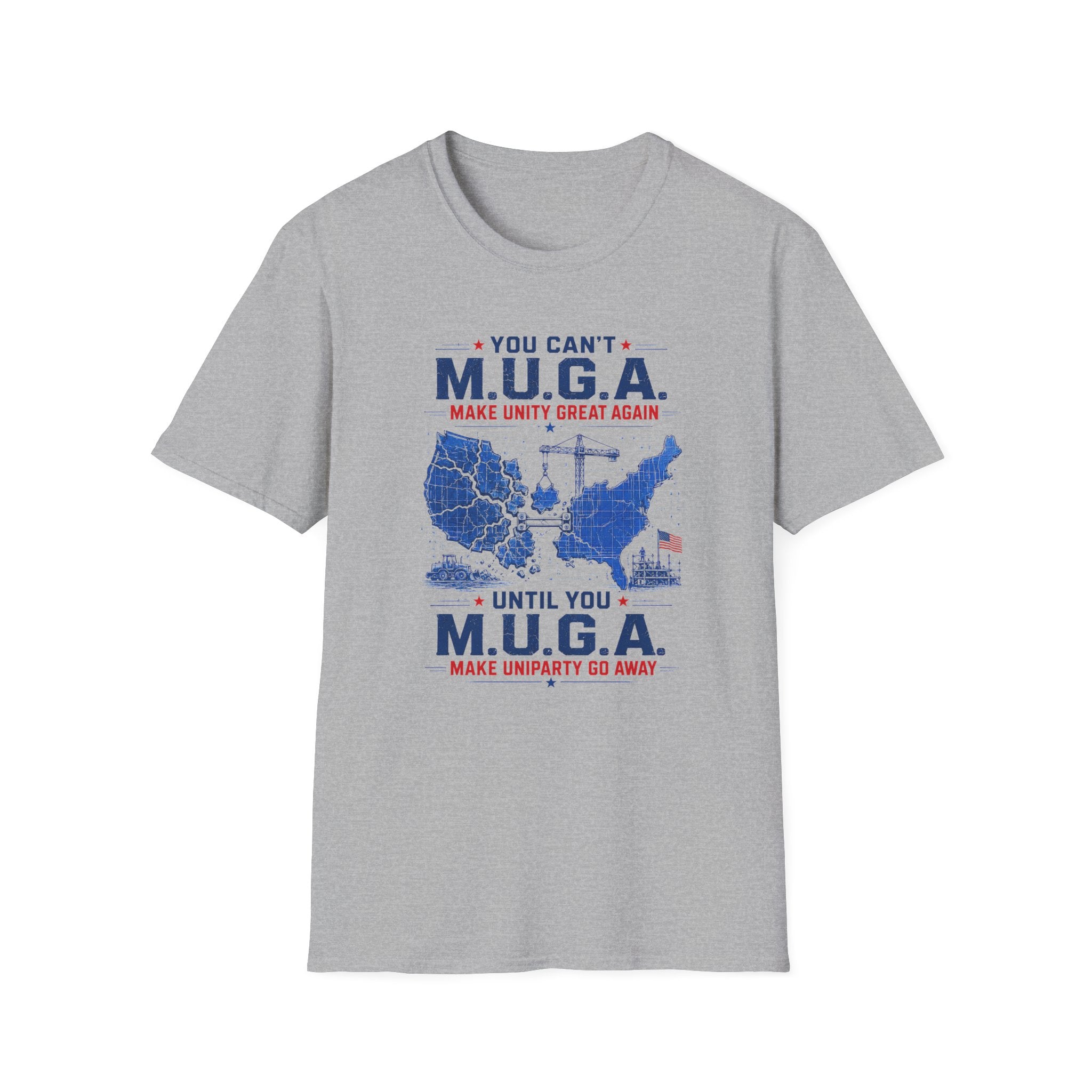 M.U.G.A. Map T-Shirt — "You Can't M.U.G.A. Until You M.U.G.A." Patriotic Unity Tee