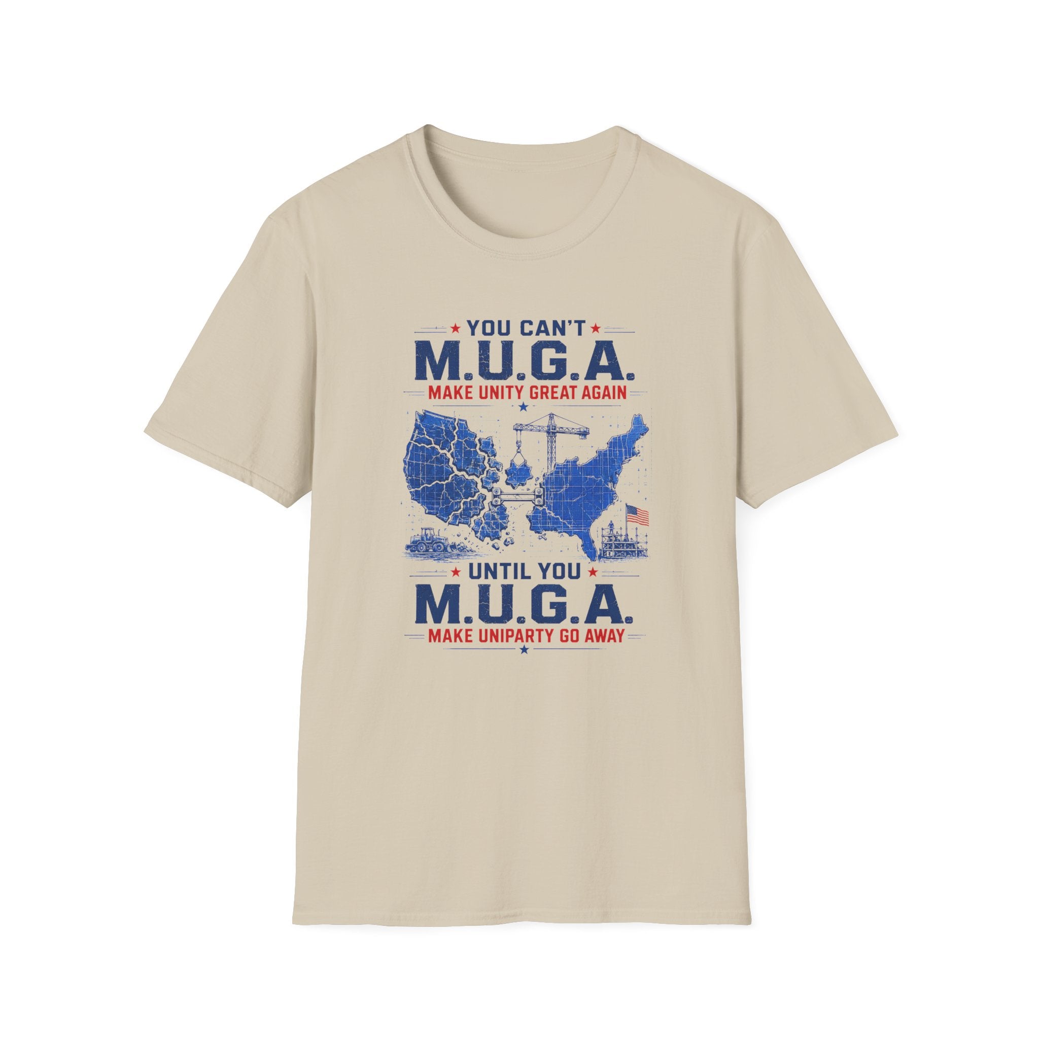 M.U.G.A. Map T-Shirt — "You Can't M.U.G.A. Until You M.U.G.A." Patriotic Unity Tee