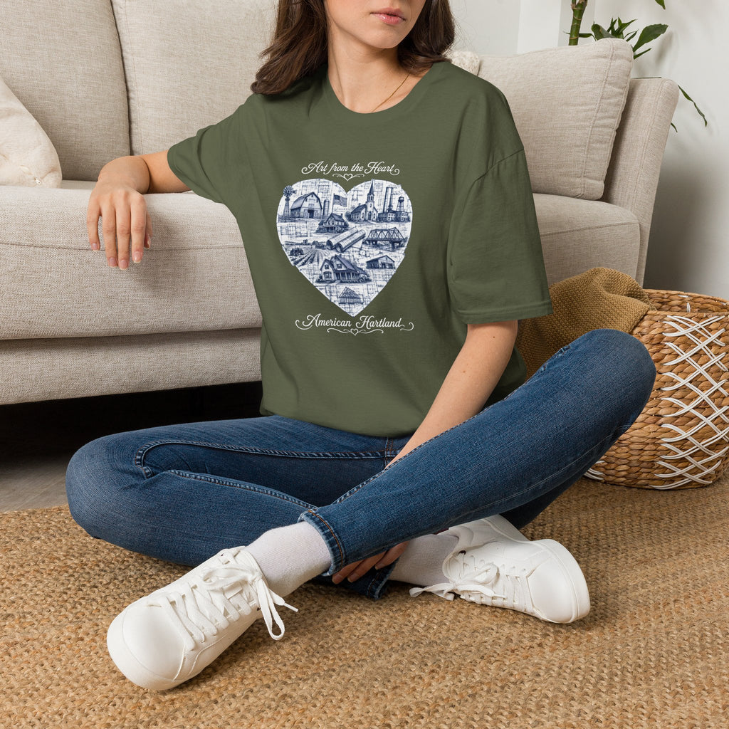 Heart Cityscape T-Shirt — "Art from the Heart" American Heartland Illustration
