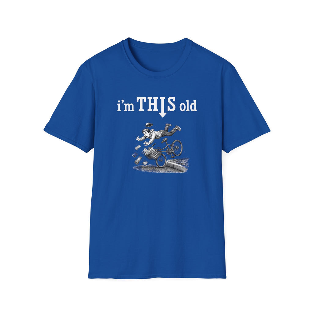 Retro 'I'm THIS Old' T-Shirt — Funny Vintage Bicycle Crash Tee