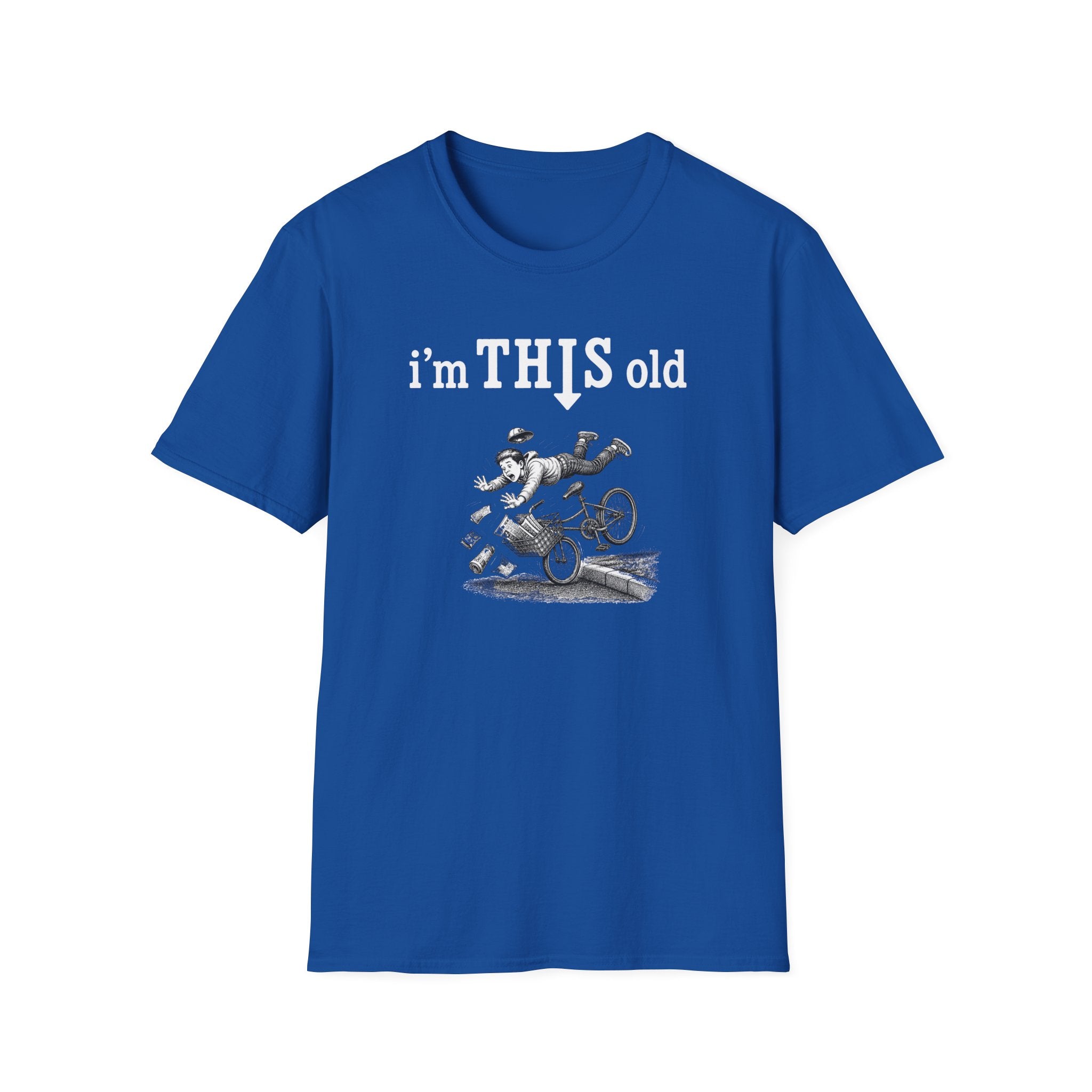Retro 'I'm THIS Old' T-Shirt — Funny Vintage Bicycle Crash Tee