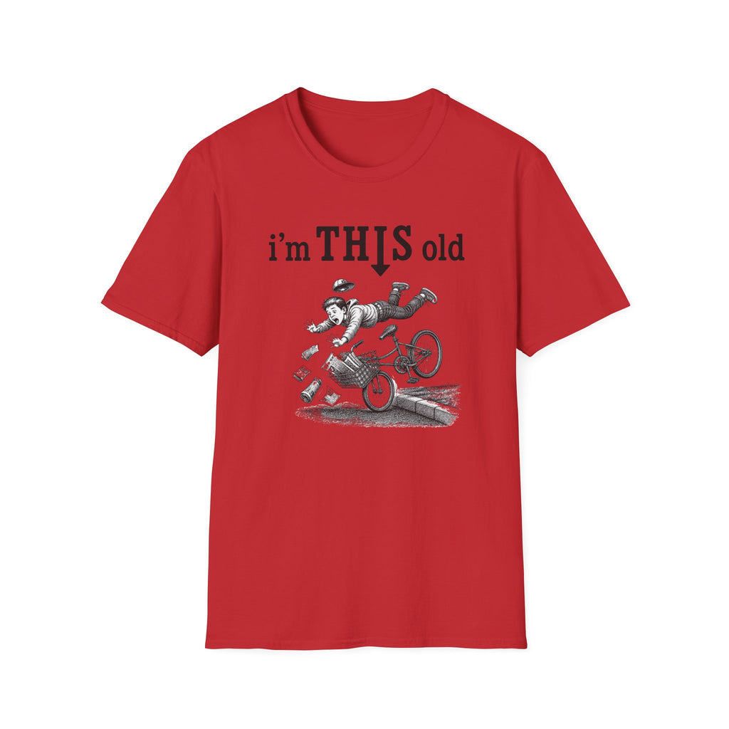 Retro 'I'm THIS Old' T-Shirt — Funny Vintage Bicycle Crash Tee