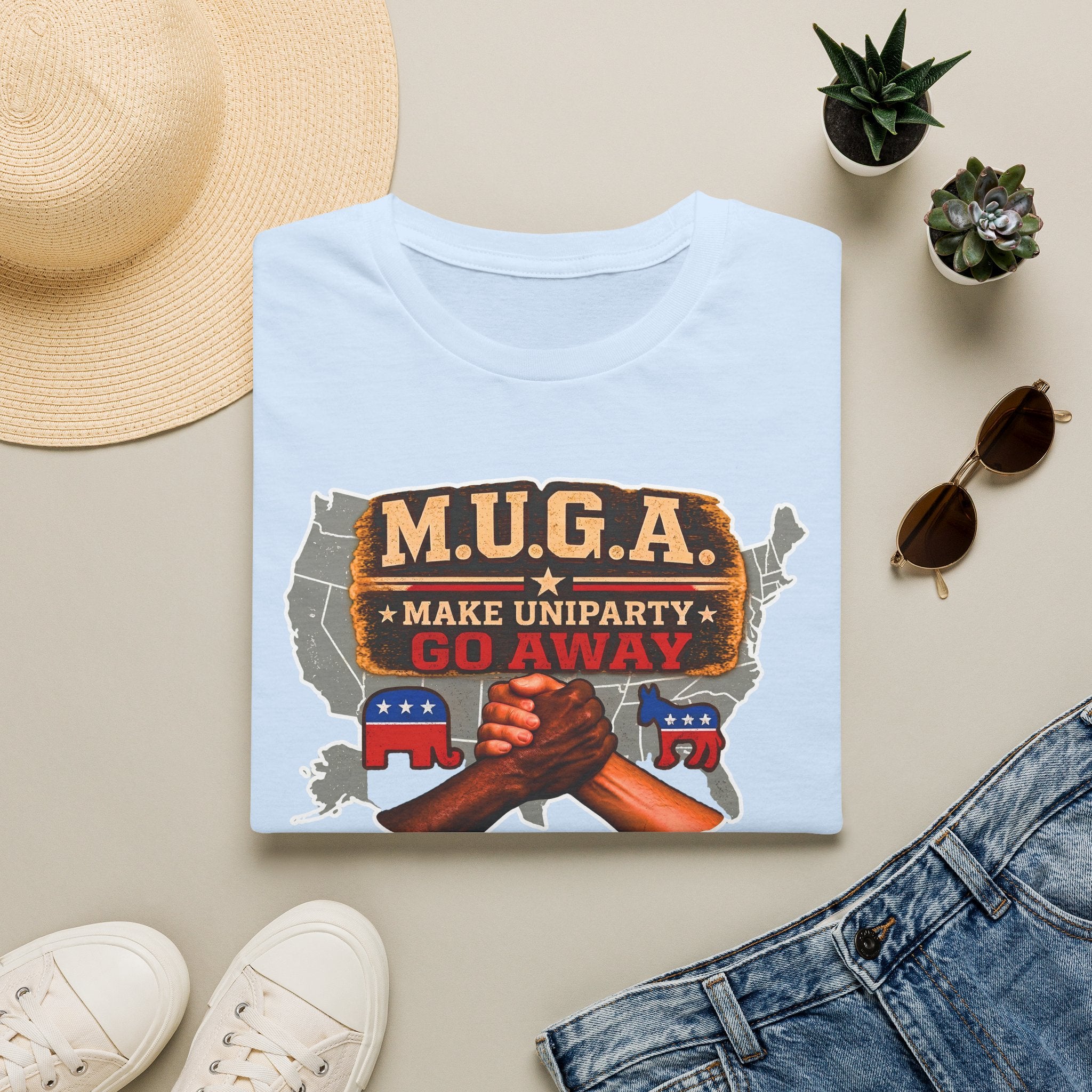 T-Shirt — M.U.G.A. "Make Uniparty Go Away" Political Unity Graphic Tee