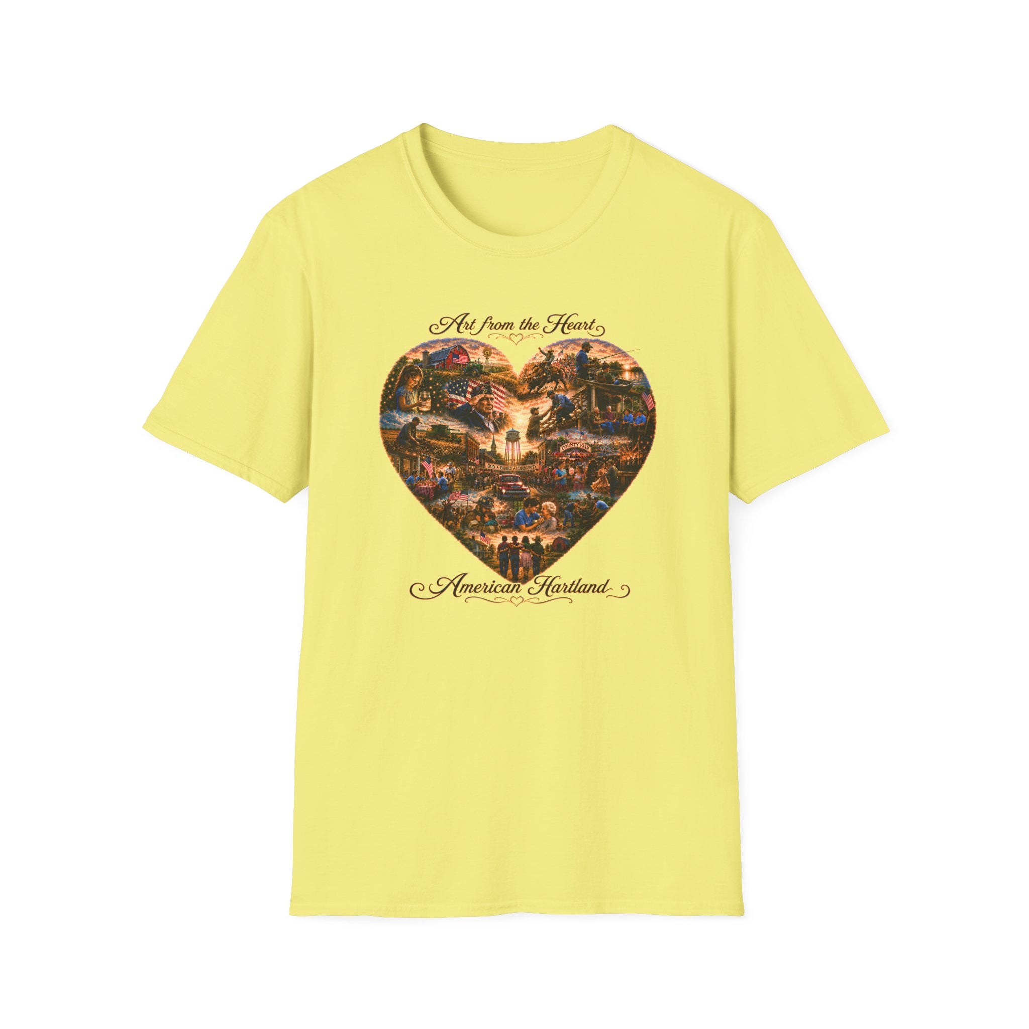 T-Shirt — "Art from the Heart" Scenic Heart Illustration