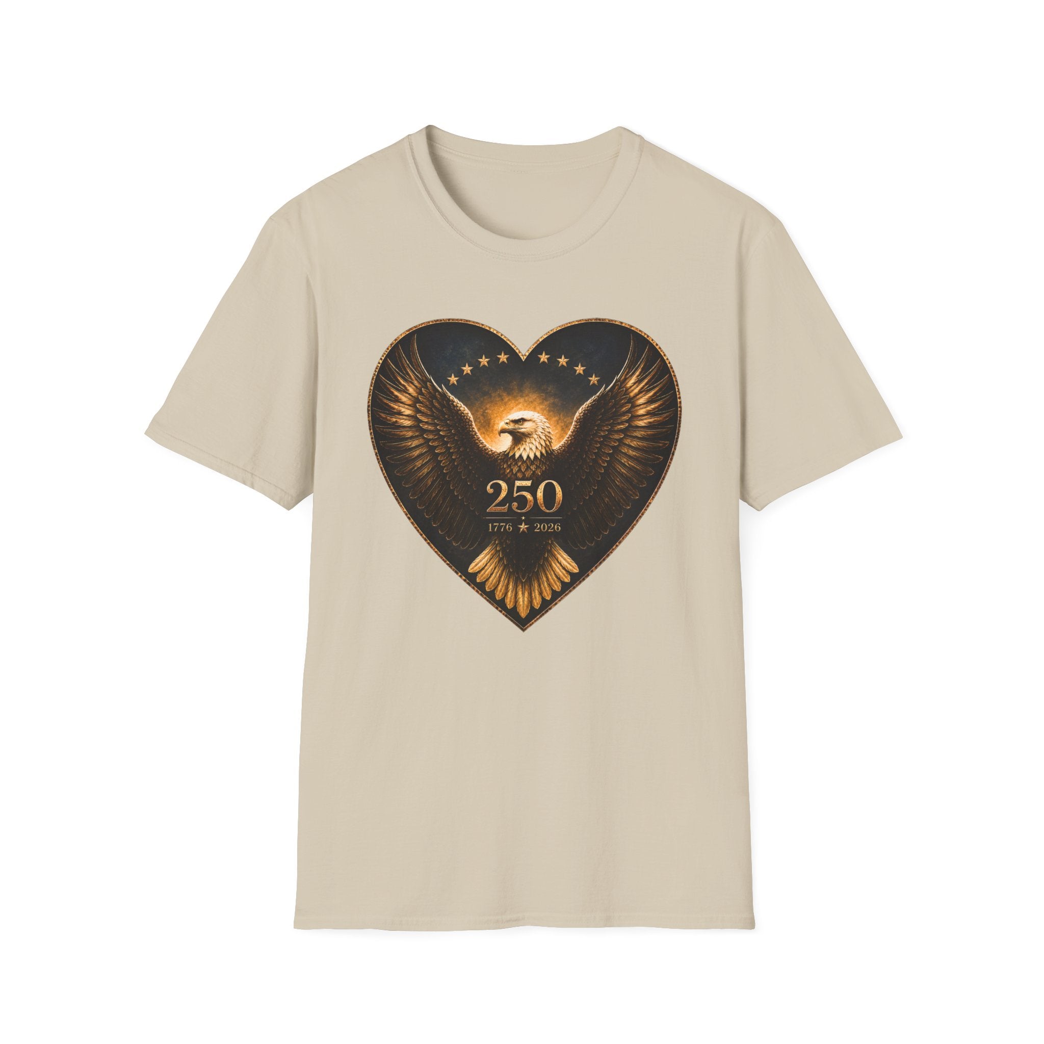 Patriotic 250th Anniversary Eagle Heart T-Shirt