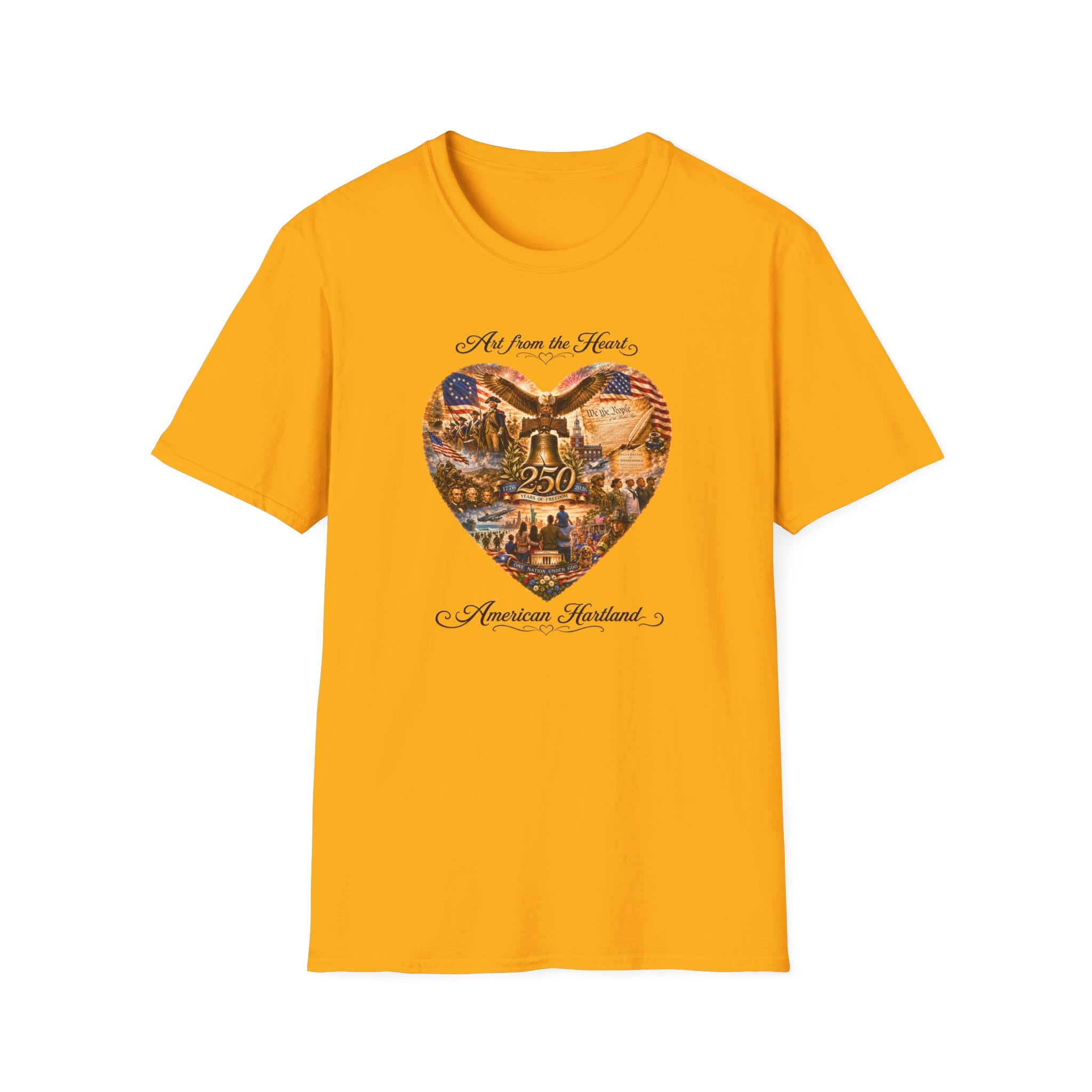 Patriotic Heart T-Shirt — "Art from the Heart: American Heartland 250"