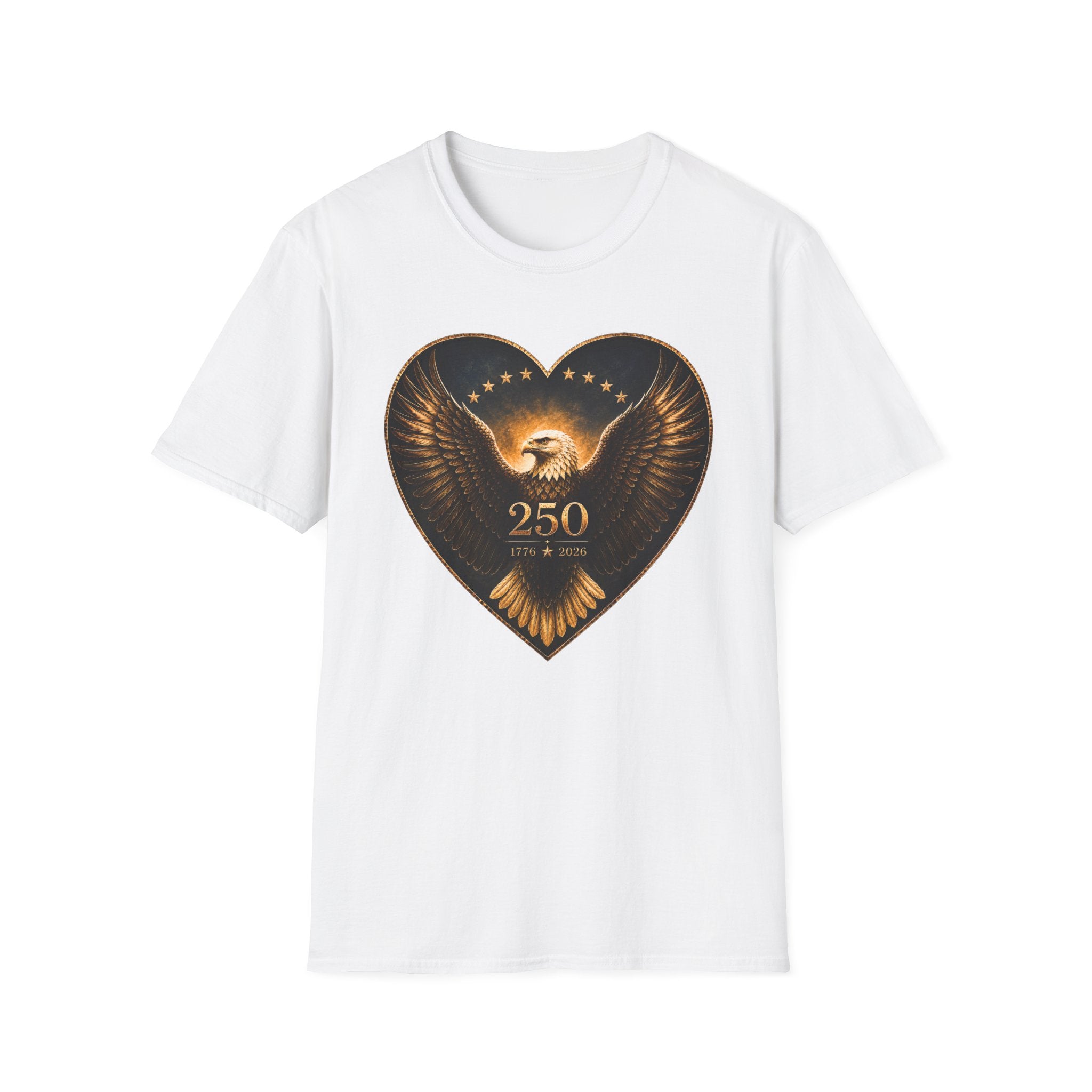 Patriotic 250th Anniversary Eagle Heart T-Shirt