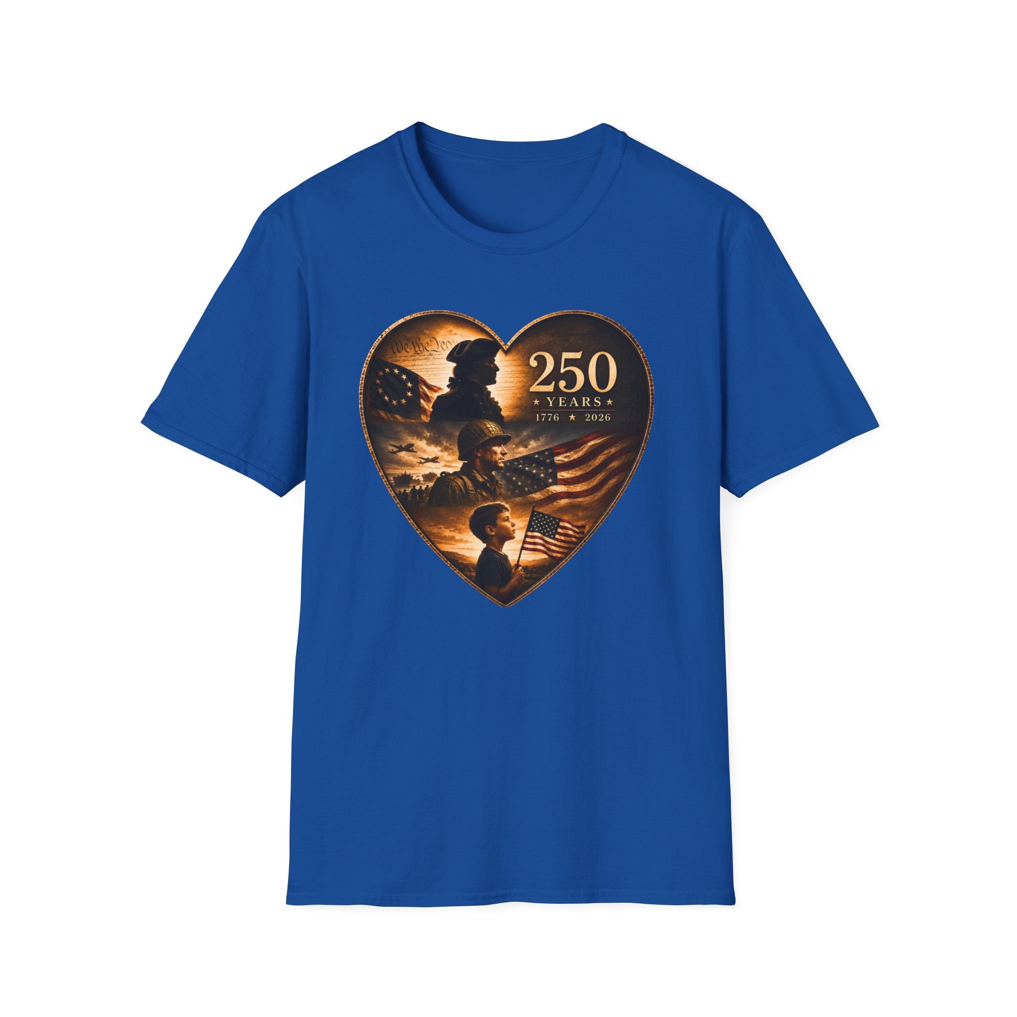250 Years Heart American generation Flag T-Shirt