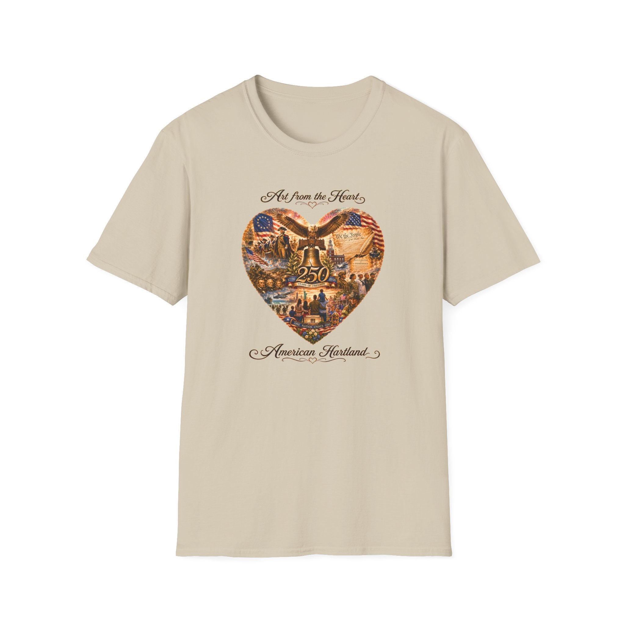 Patriotic Heart T-Shirt — "Art from the Heart: American Heartland 250"