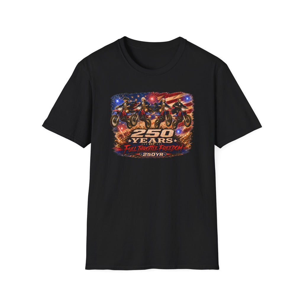 Motorcycle 250 Years T‑Shirt — Full Throttle Freedom Graphic Tee