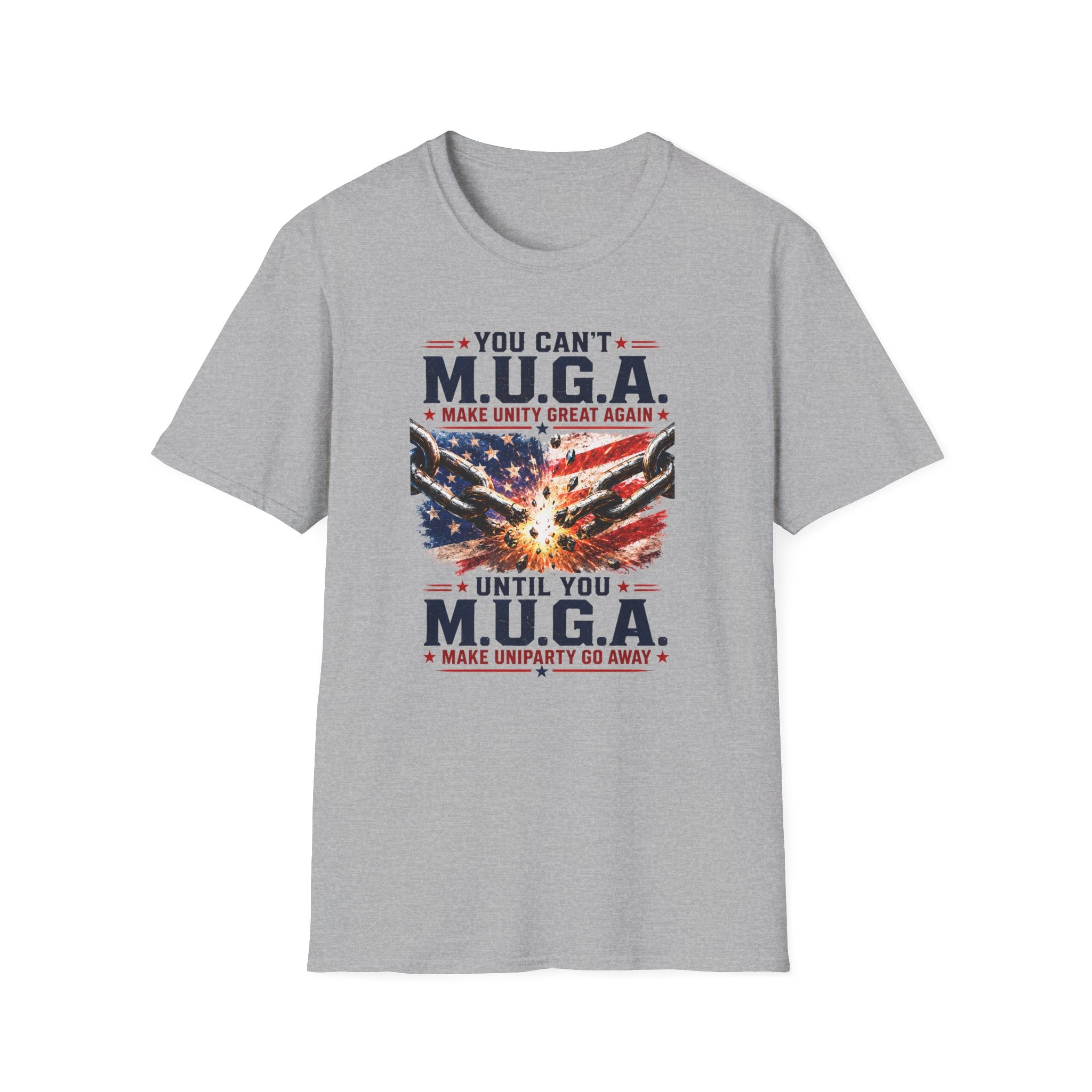 T-Shirt — "You Can't M.U.G.A. (Make Unity Great Again)" Patriotic Vintage Flag Tee