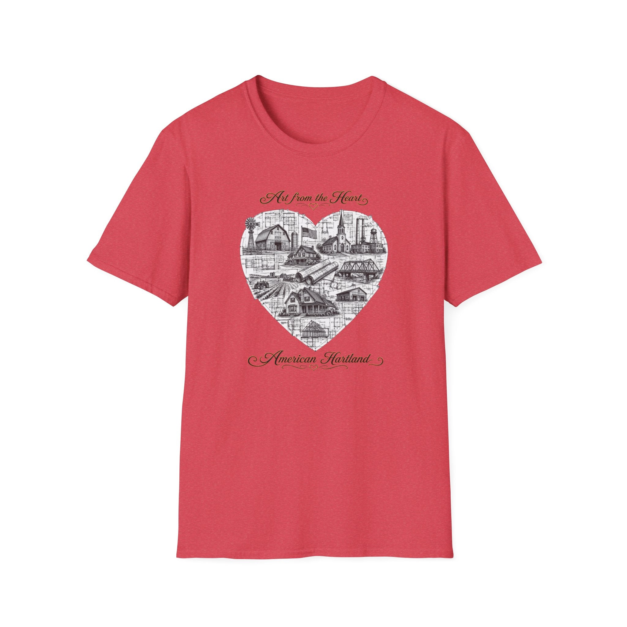 Heart Cityscape T-Shirt — "Art from the Heart" American Heartland Illustration