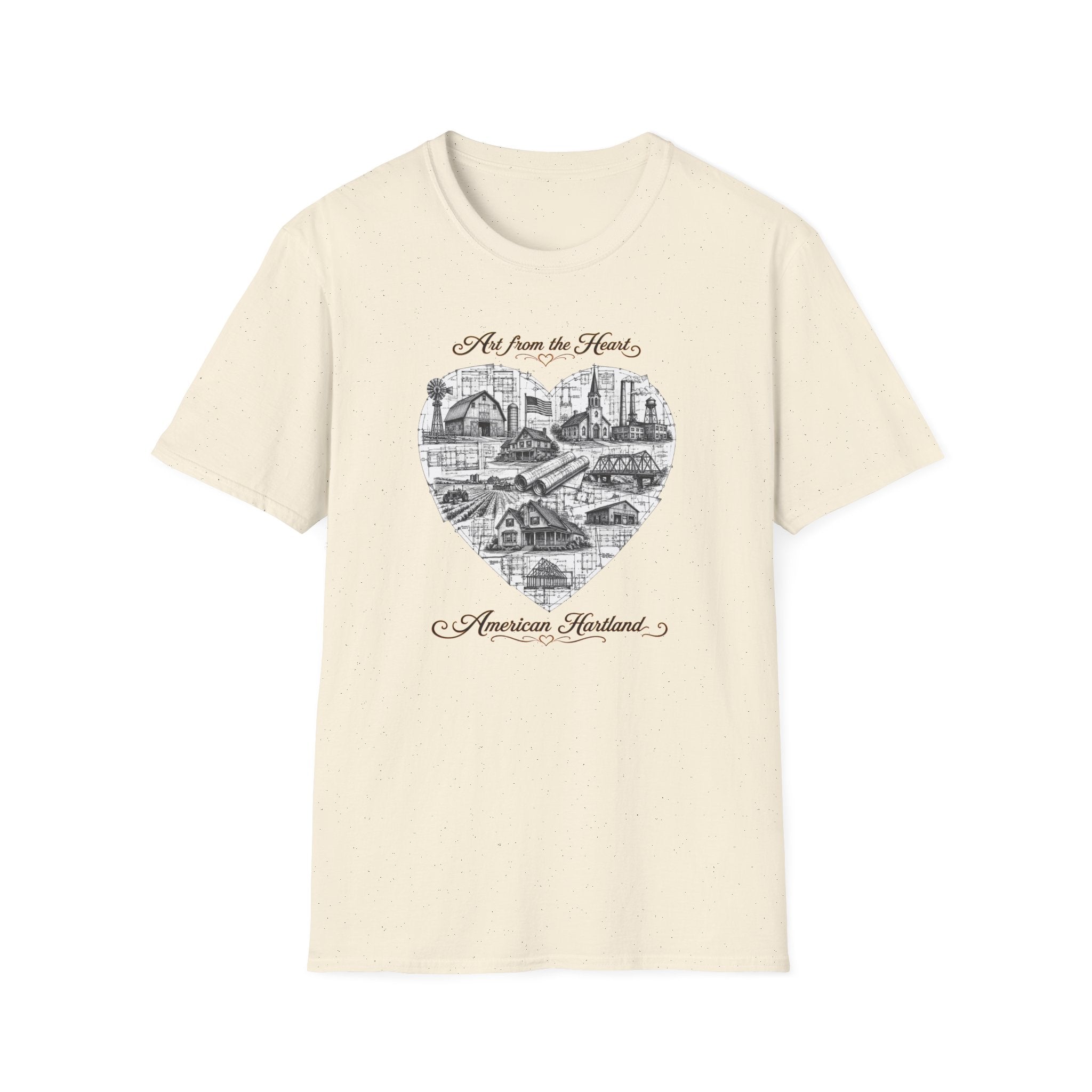 Heart Cityscape T-Shirt — "Art from the Heart" American Heartland Illustration
