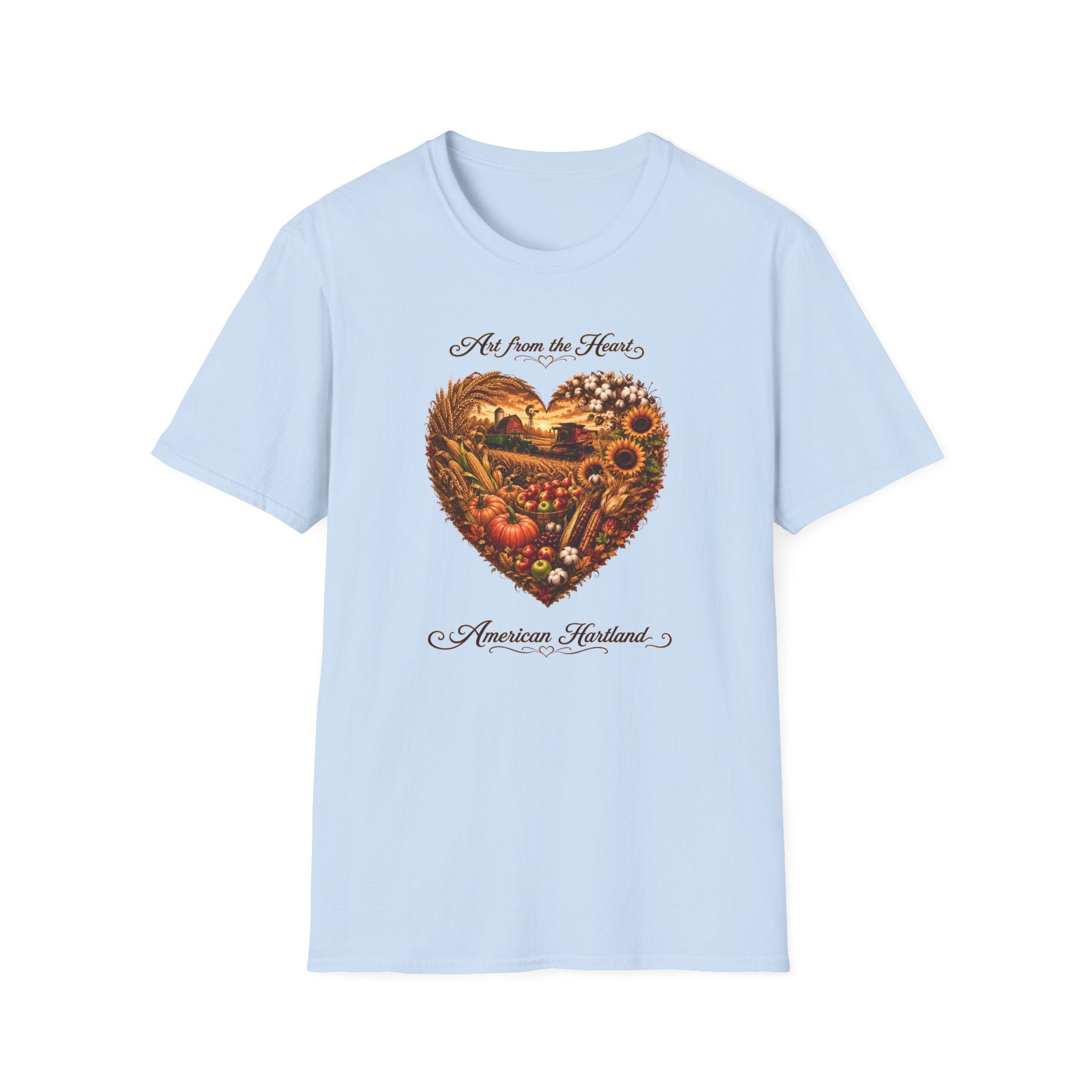 Heartland Harvest T-Shirt — "Art from the Heart" Autumn Farm Design