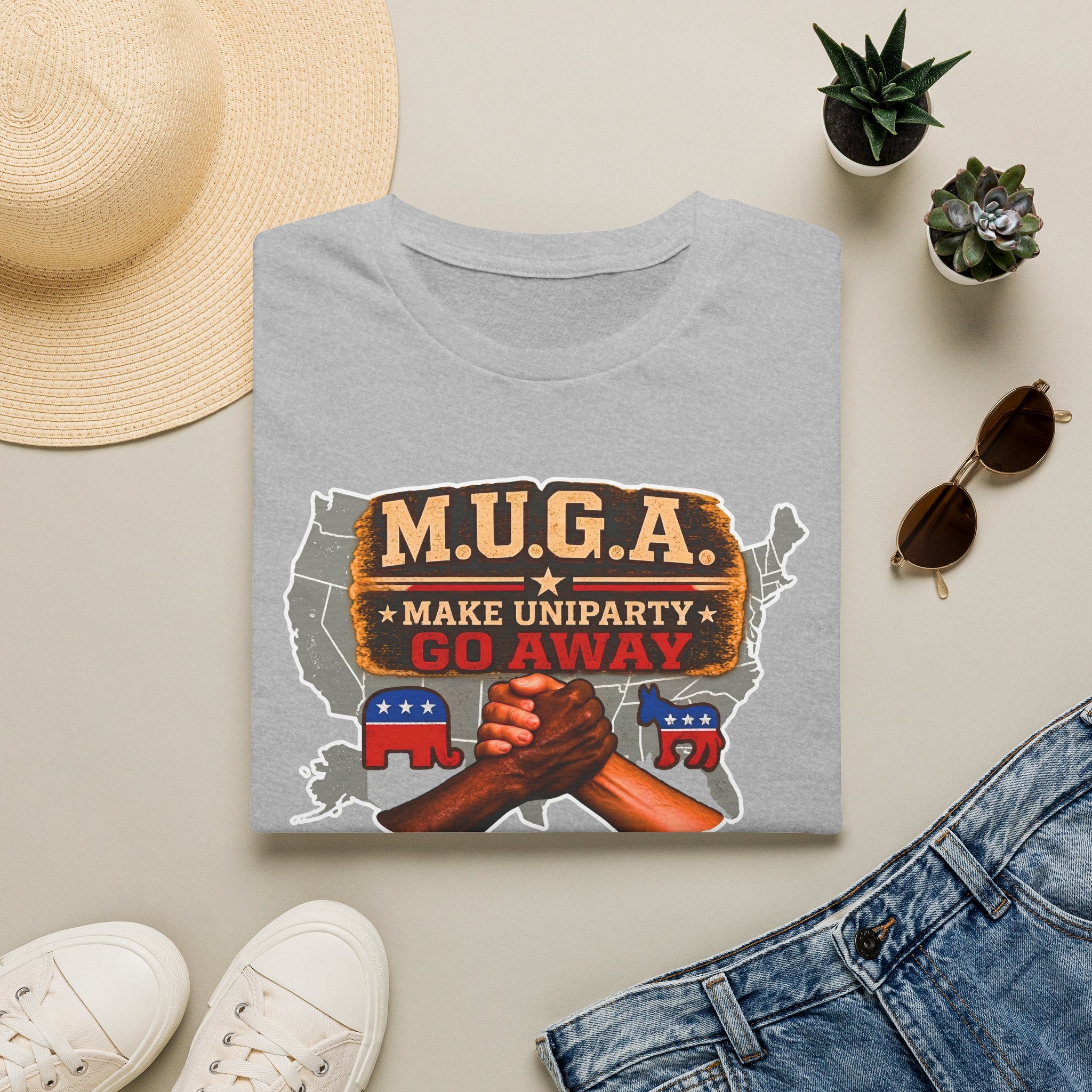 T-Shirt — M.U.G.A. "Make Uniparty Go Away" Political Unity Graphic Tee
