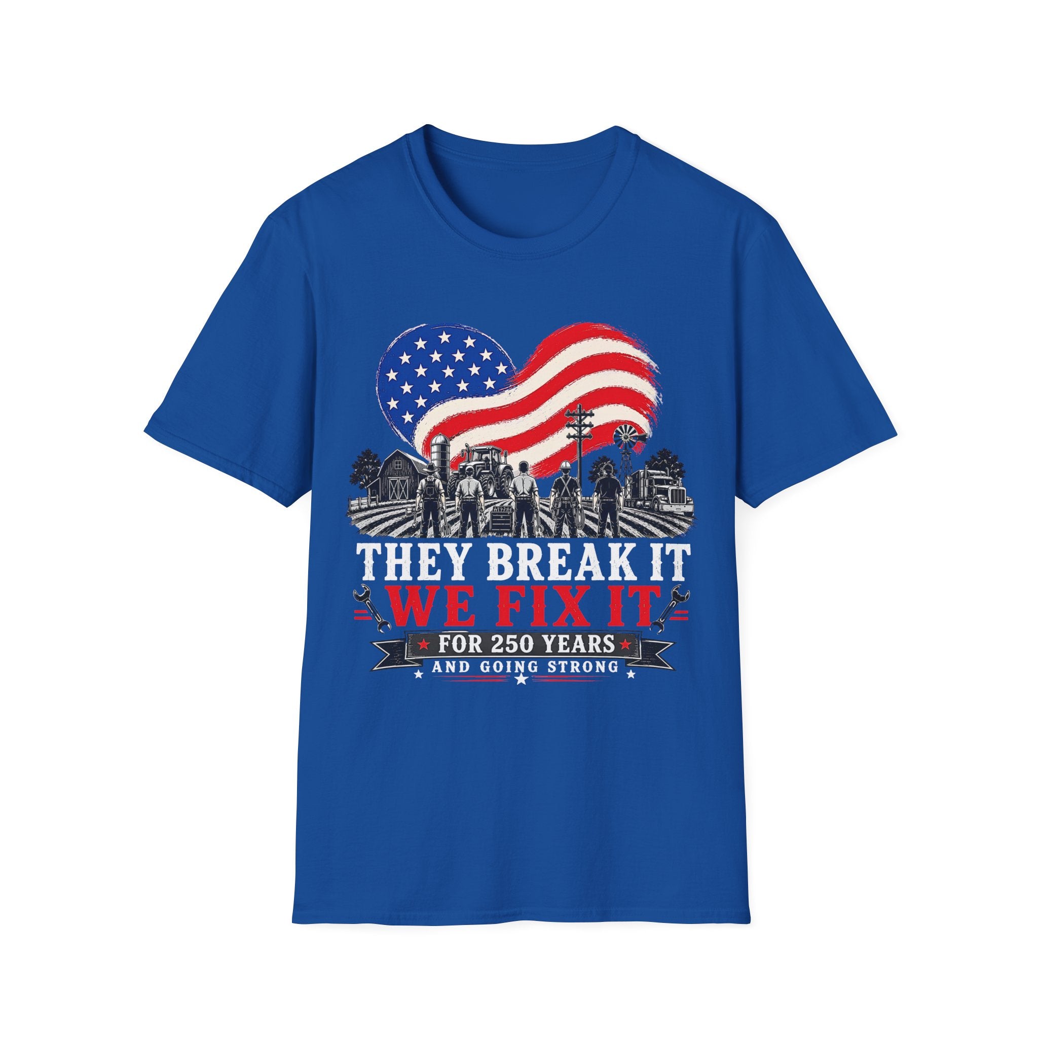 They Break It We Fix It USA Flag T-Shirt
