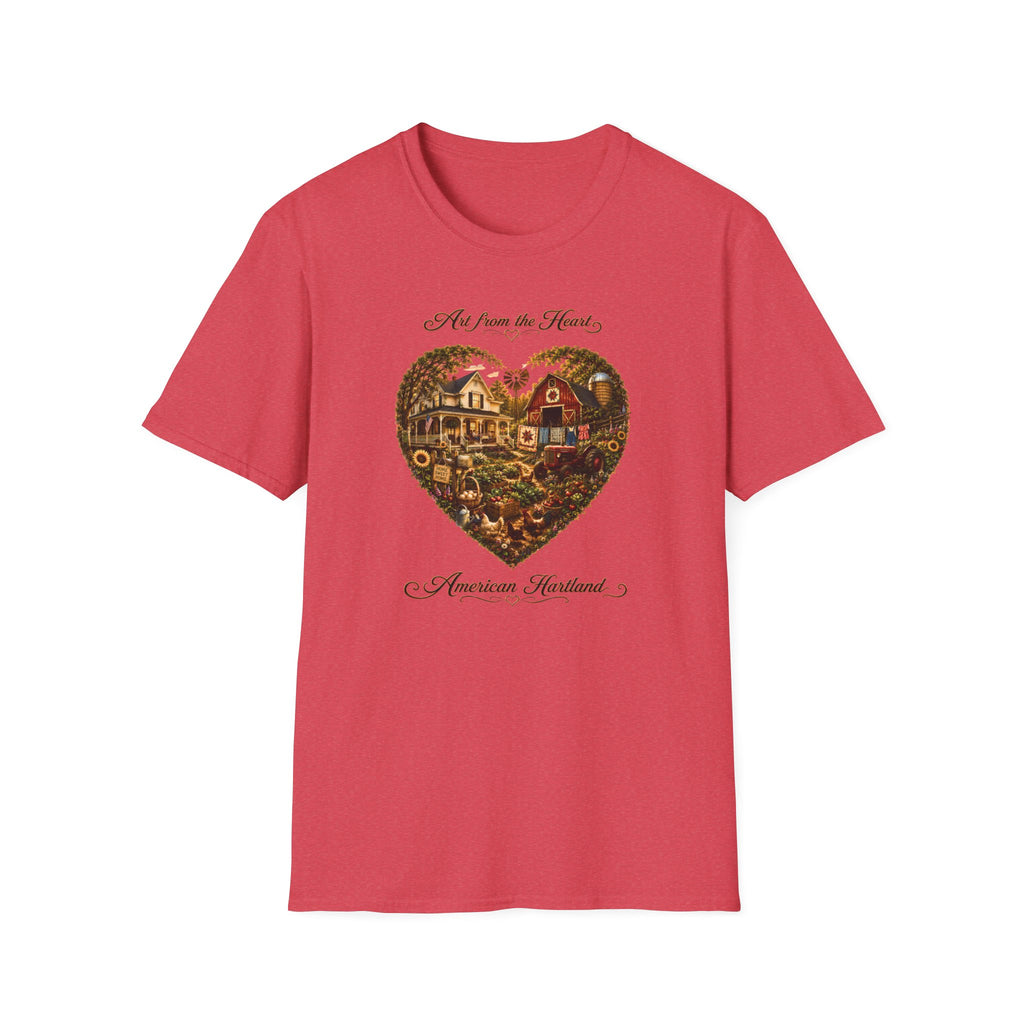 Heartland Farm Heart Graphic T-Shirt — "Art from the Heart" Rustic Cottage Tee