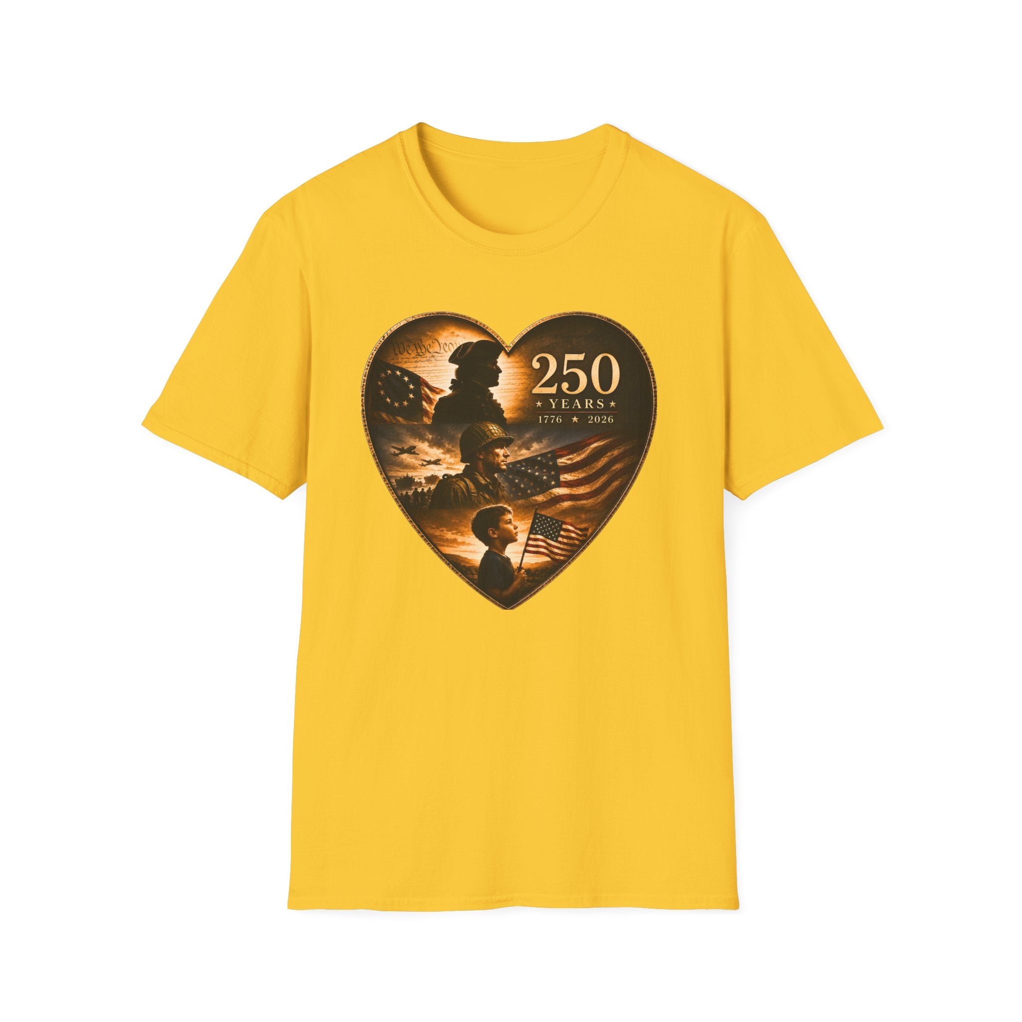 250 Years Heart American generation Flag T-Shirt