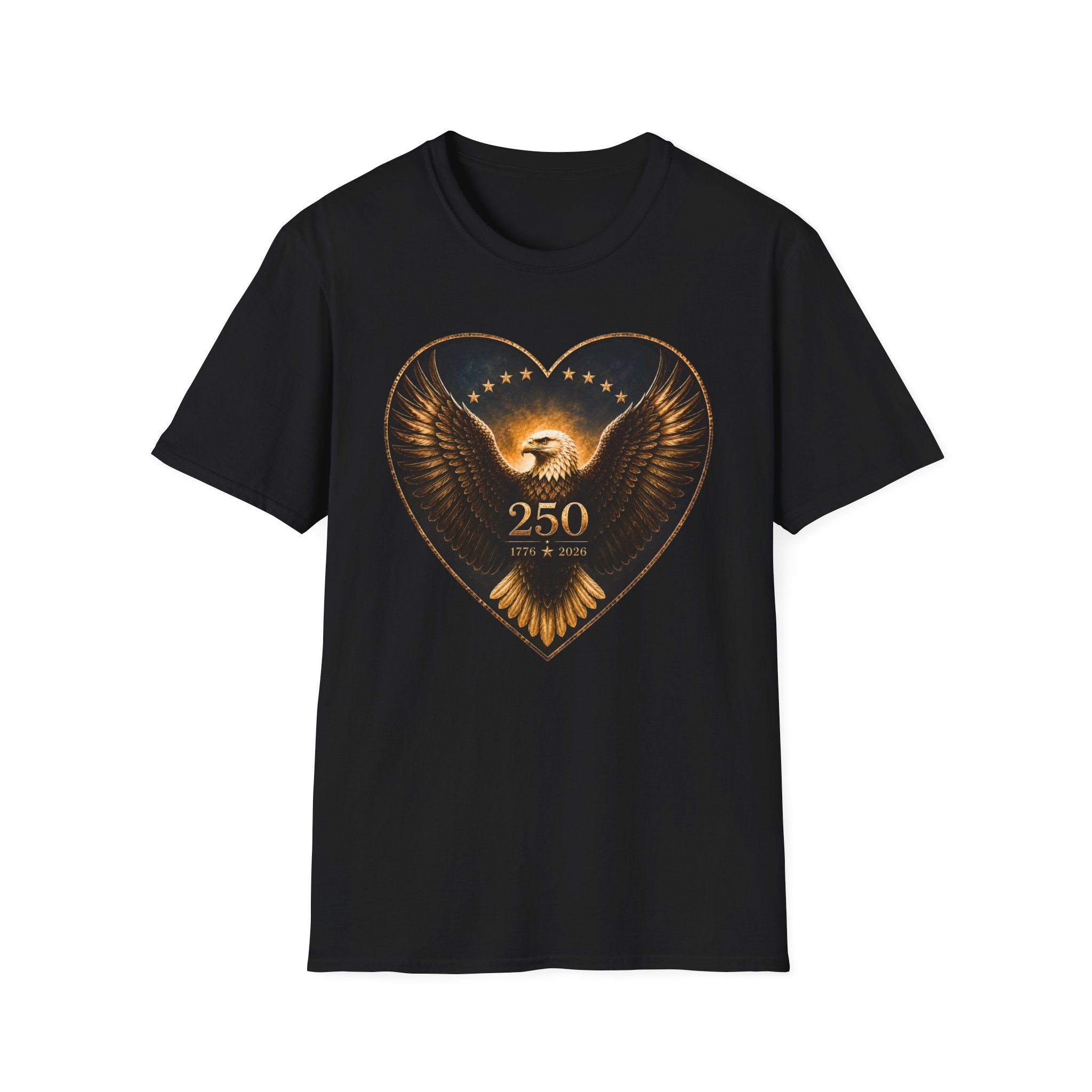 Patriotic 250th Anniversary Eagle Heart T-Shirt