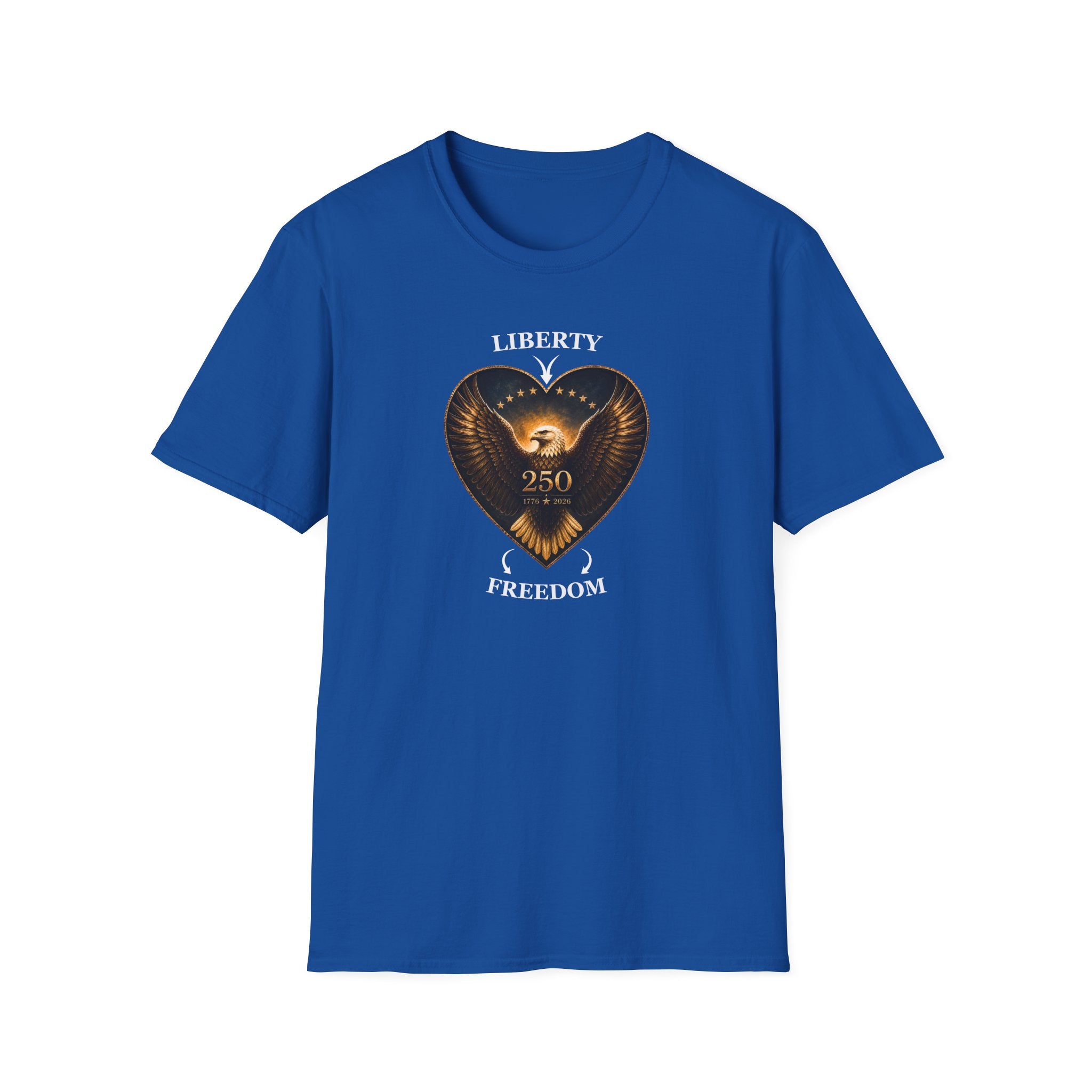 Liberty Heart Eagle T-Shirt — "Liberty 250" Patriotic Freedom Tee
