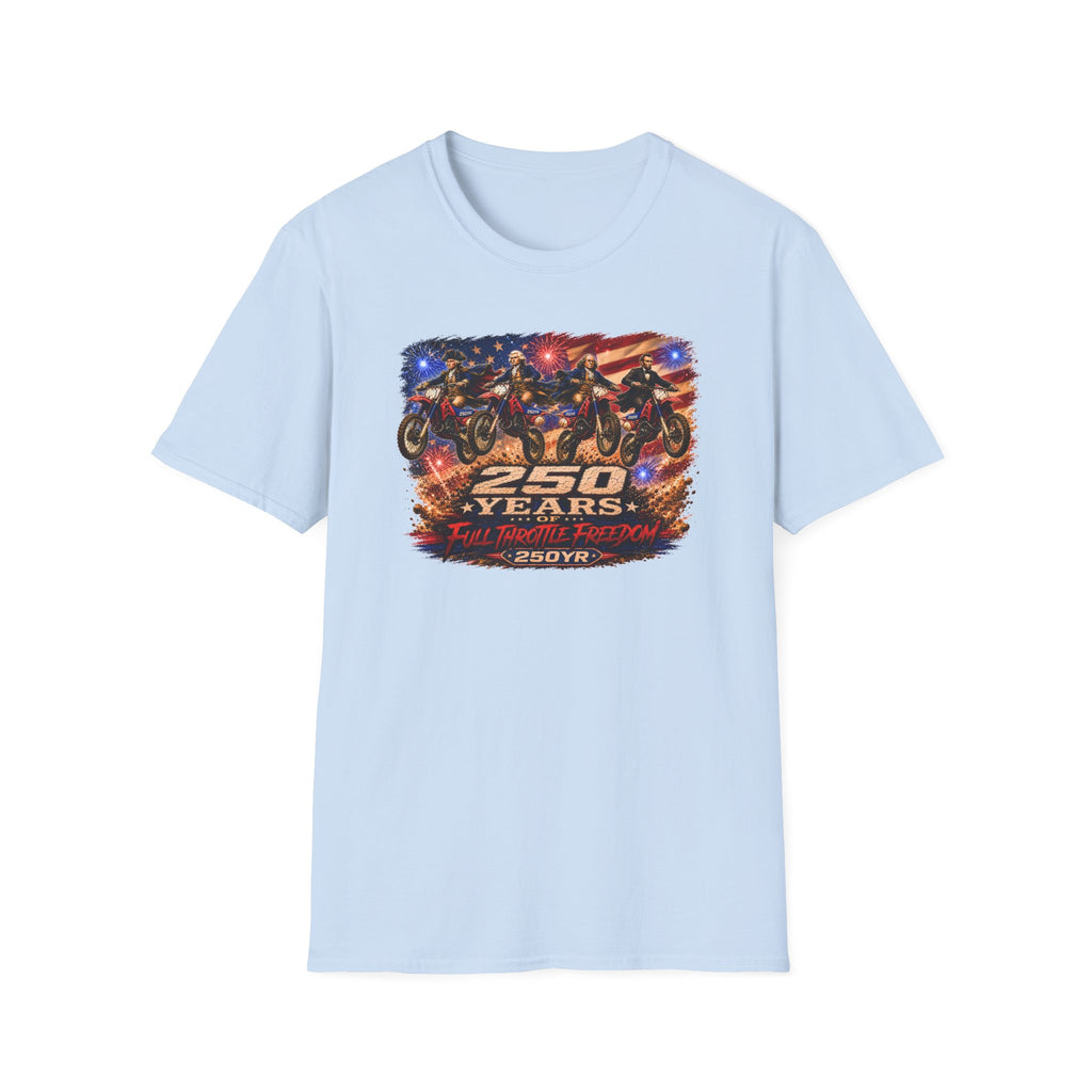 Motorcycle 250 Years T‑Shirt — Full Throttle Freedom Graphic Tee
