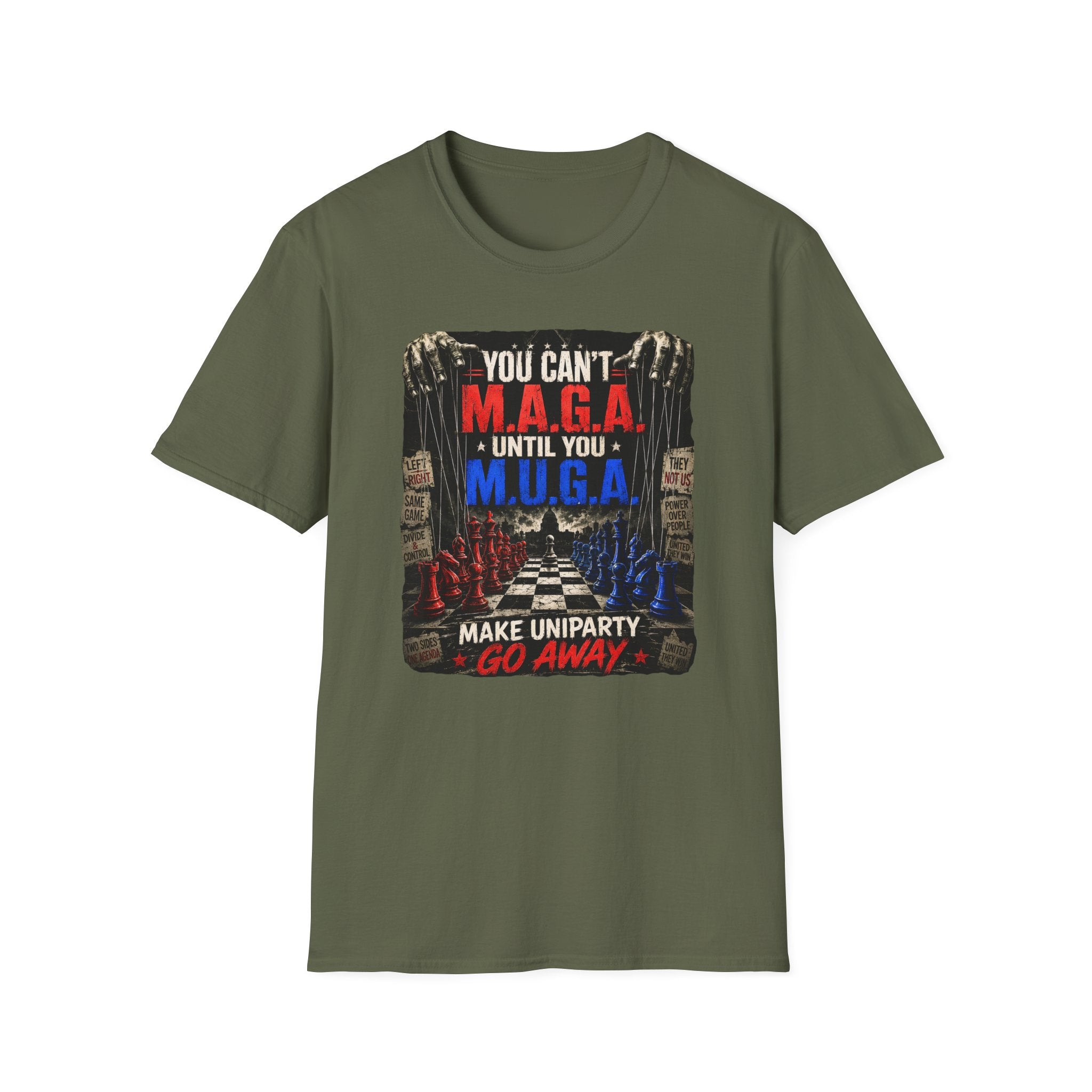 You Can't M.A.G.A. Until You M.U.G.A. Graphic T-Shirt — Make Uniparty Go Away