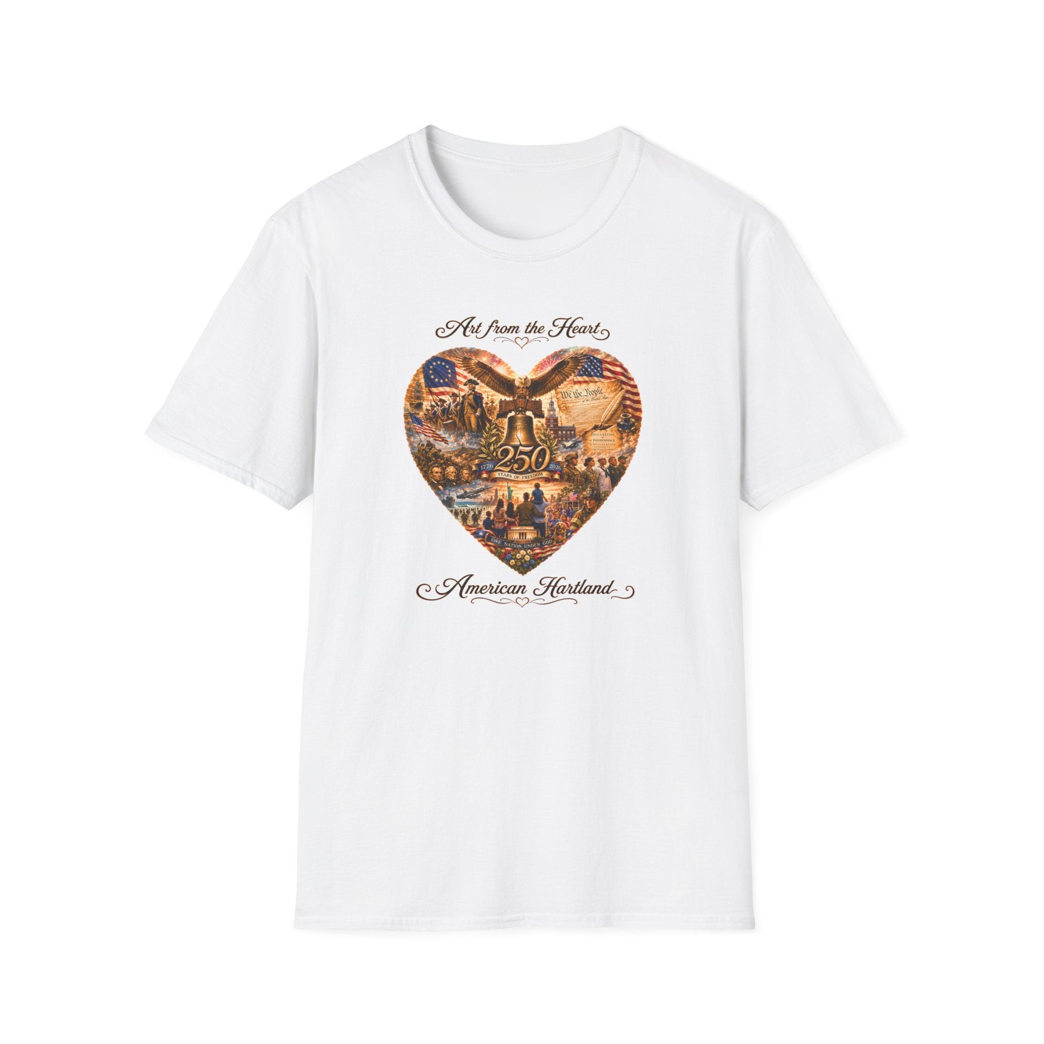 Patriotic Heart T-Shirt — "Art from the Heart: American Heartland 250"