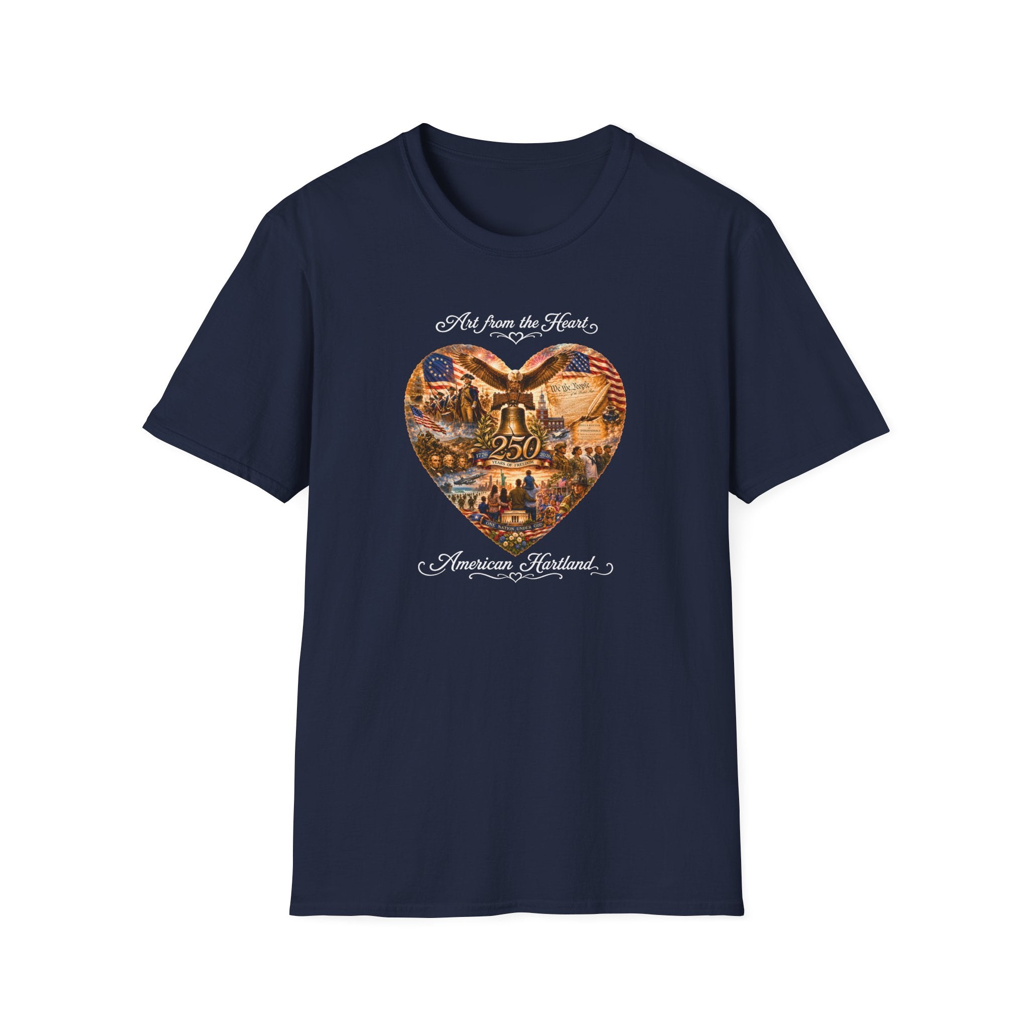 Patriotic Heart T-Shirt — "Art from the Heart: American Heartland 250"