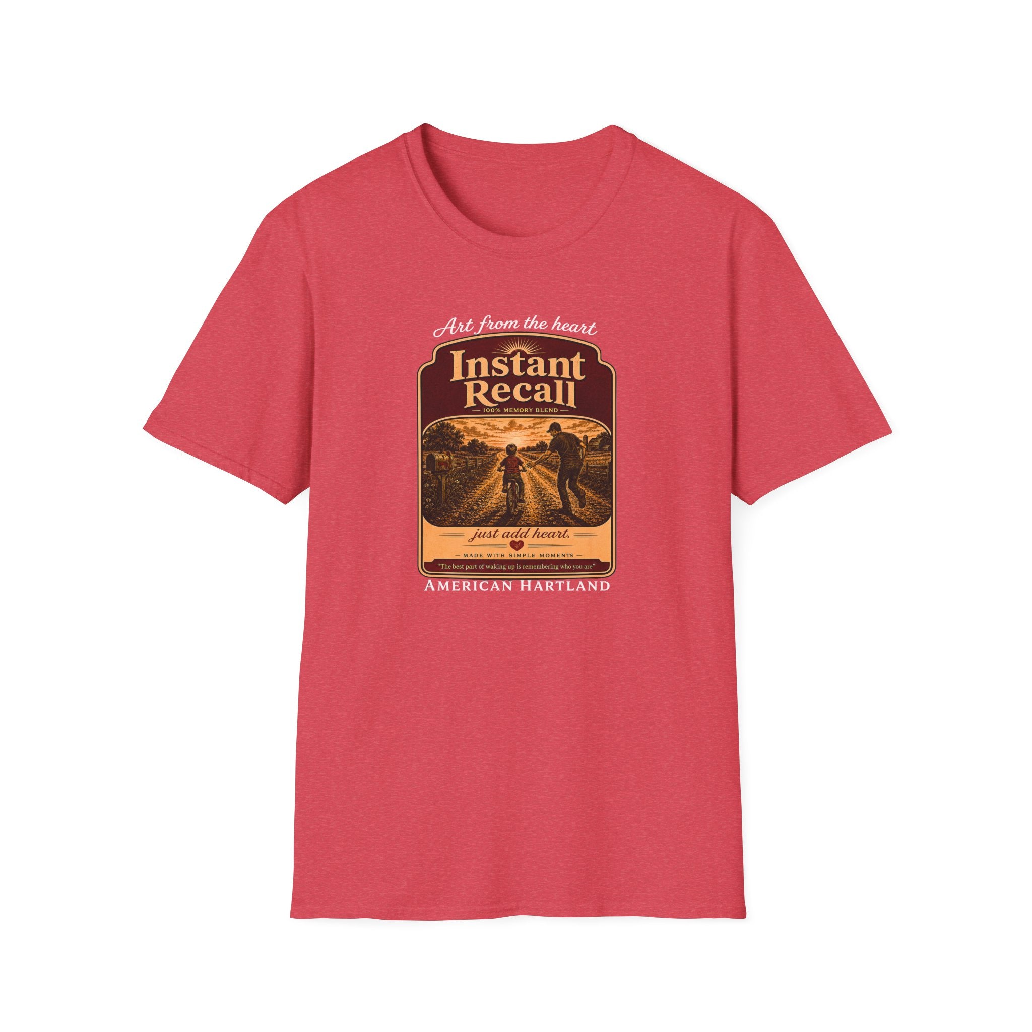 Instant Recall Vintage Tee — Retro Sunset Memory Graphic T-Shirt