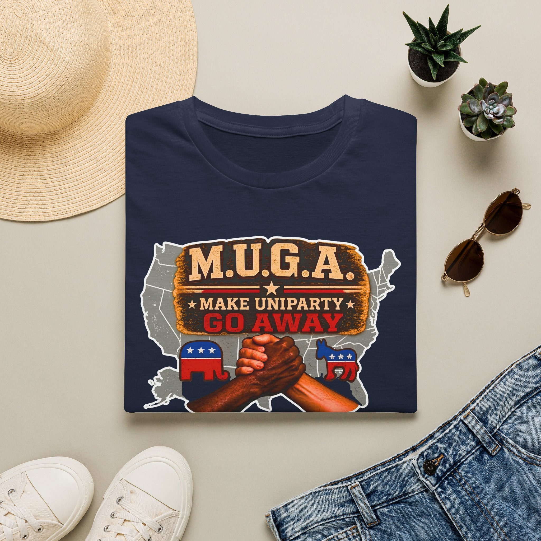T-Shirt — M.U.G.A. "Make Uniparty Go Away" Political Unity Graphic Tee