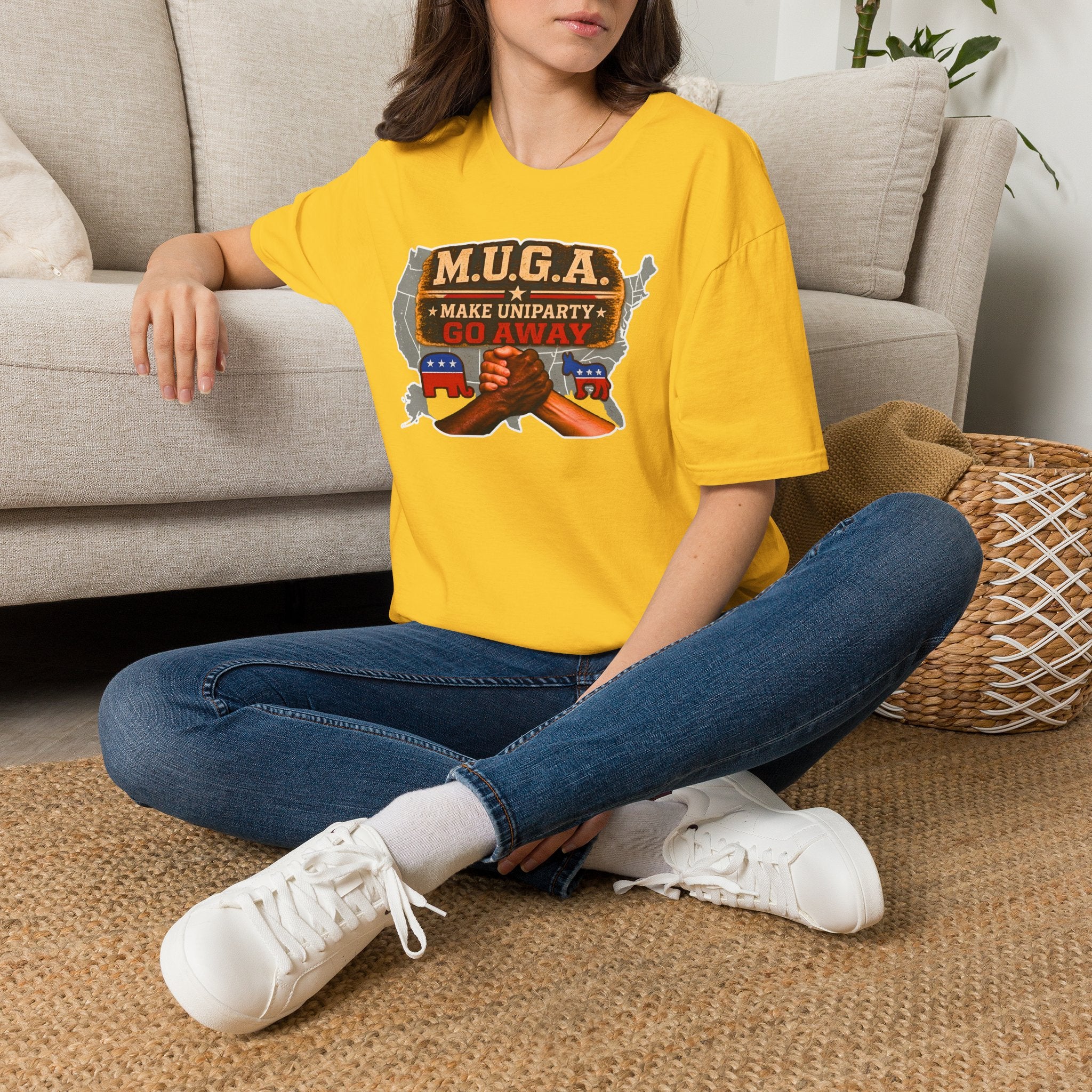 T-Shirt — M.U.G.A. "Make Uniparty Go Away" Political Unity Graphic Tee