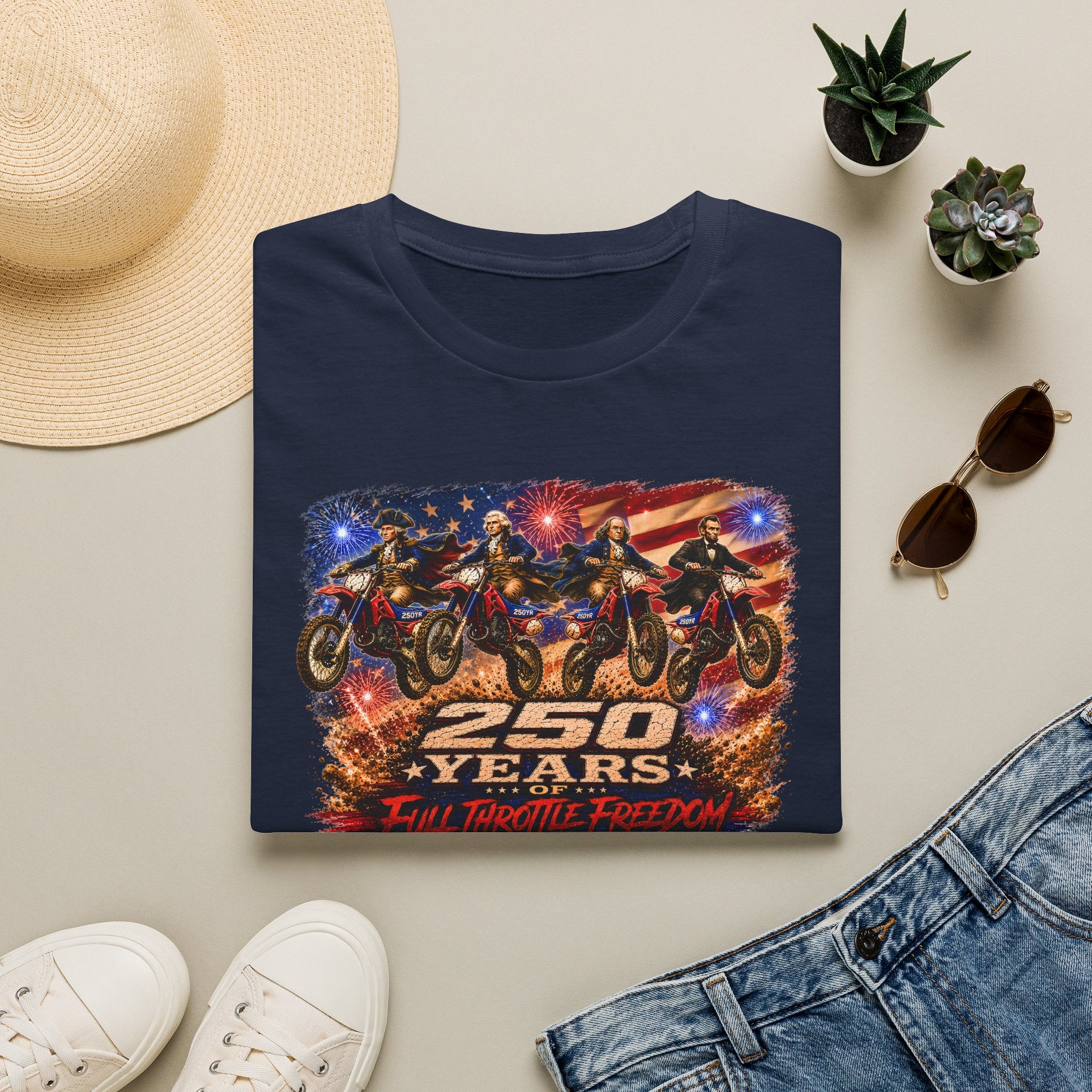Motorcycle 250 Years T‑Shirt — Full Throttle Freedom Graphic Tee
