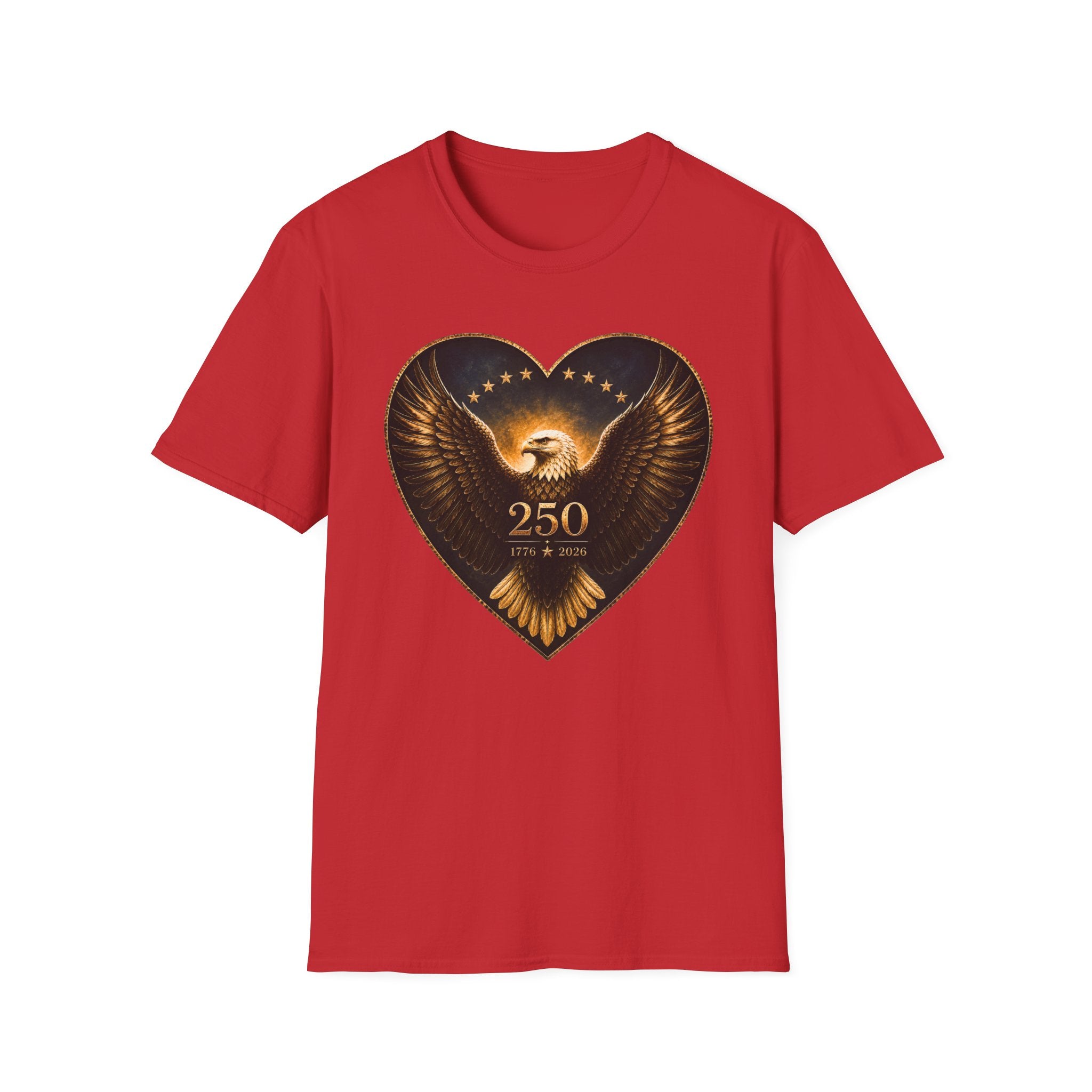 Patriotic 250th Anniversary Eagle Heart T-Shirt