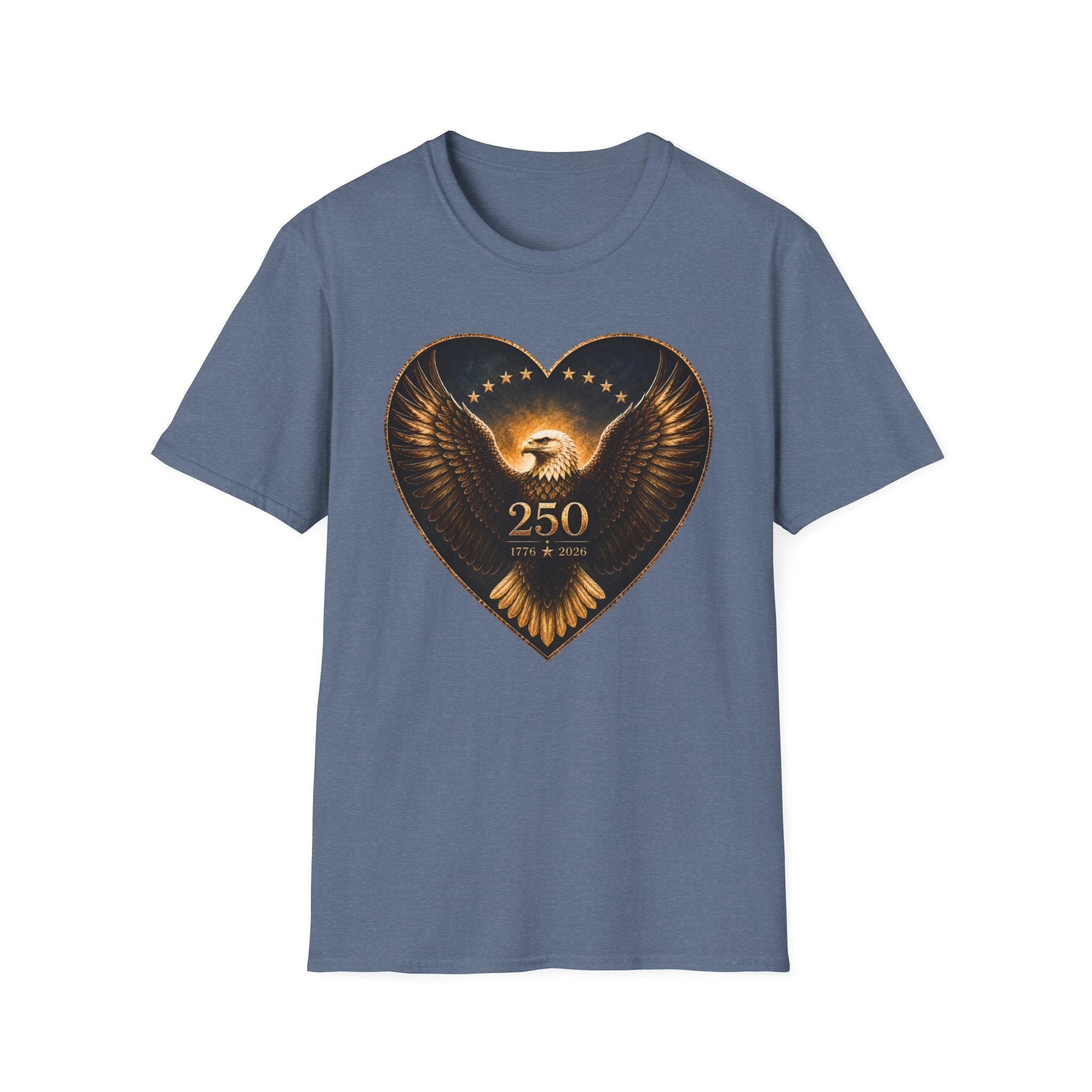 Patriotic 250th Anniversary Eagle Heart T-Shirt