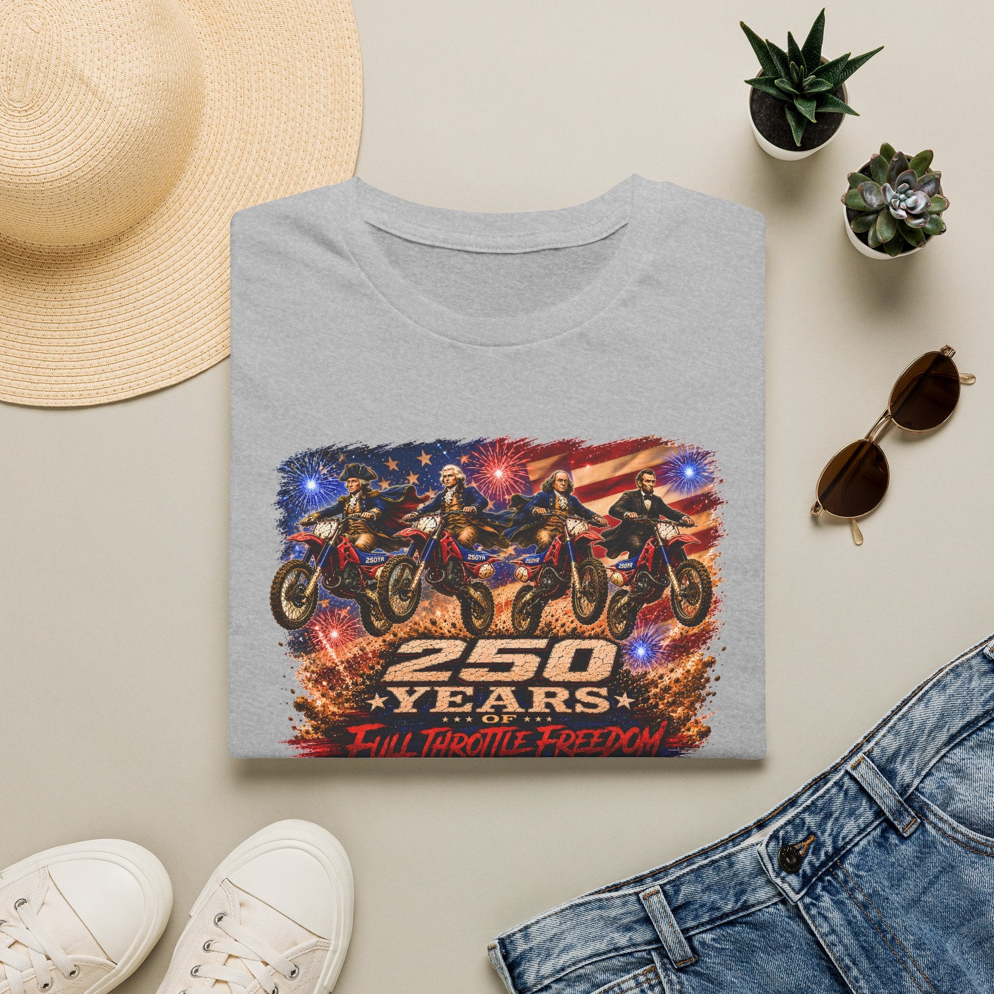 Motorcycle 250 Years T‑Shirt — Full Throttle Freedom Graphic Tee