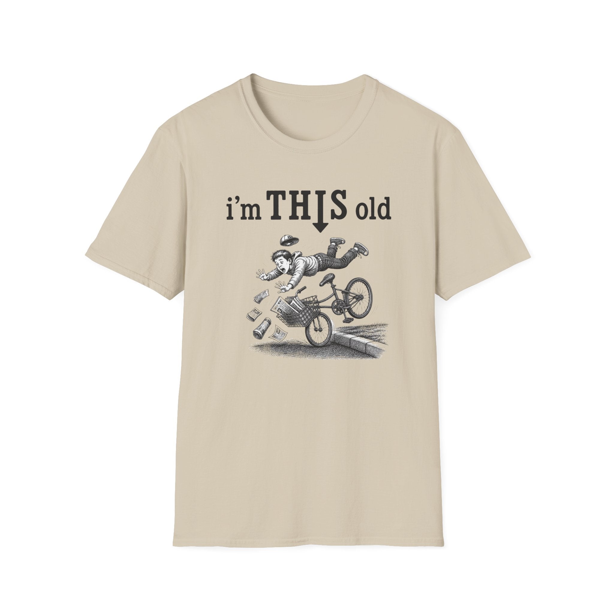 Retro 'I'm THIS Old' T-Shirt — Funny Vintage Bicycle Crash Tee
