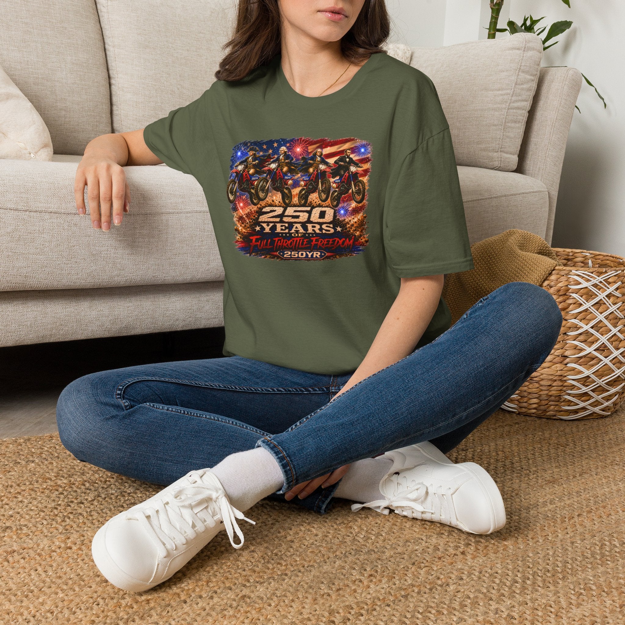 Motorcycle 250 Years T‑Shirt — Full Throttle Freedom Graphic Tee