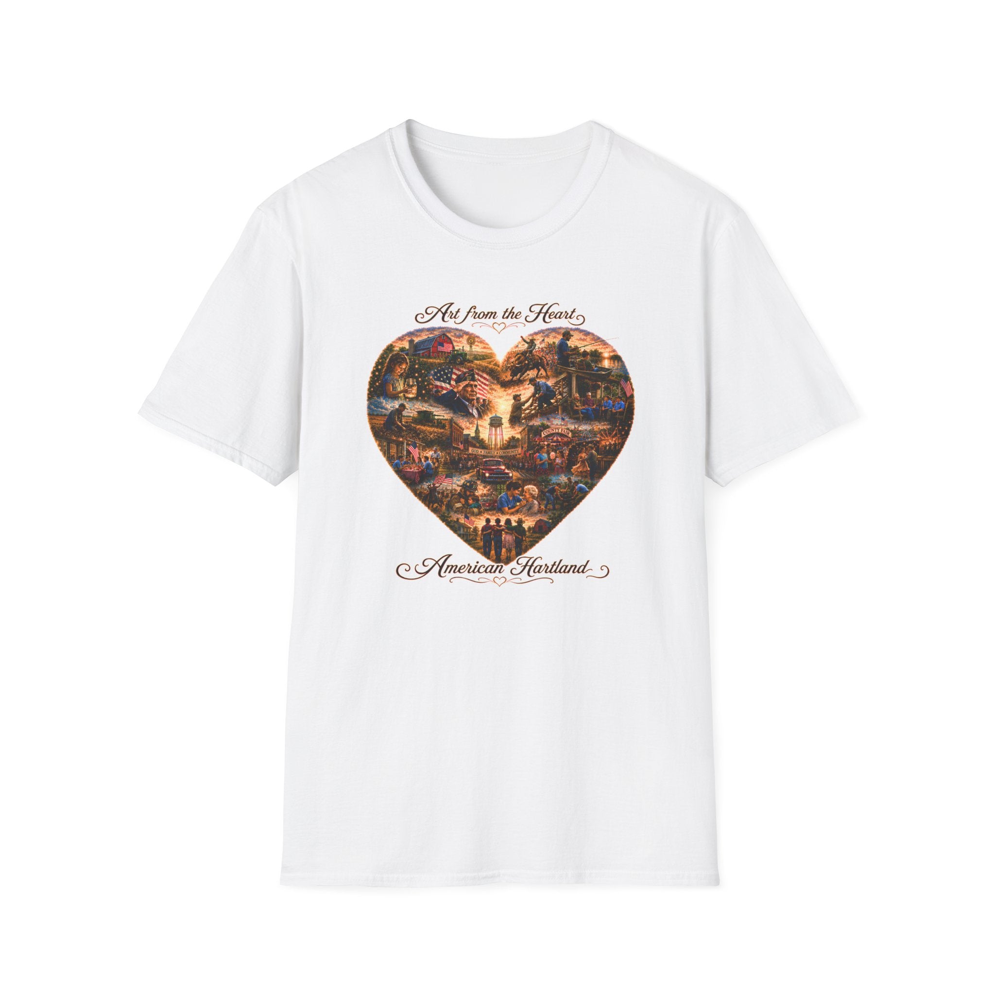 T-Shirt — "Art from the Heart" Scenic Heart Illustration