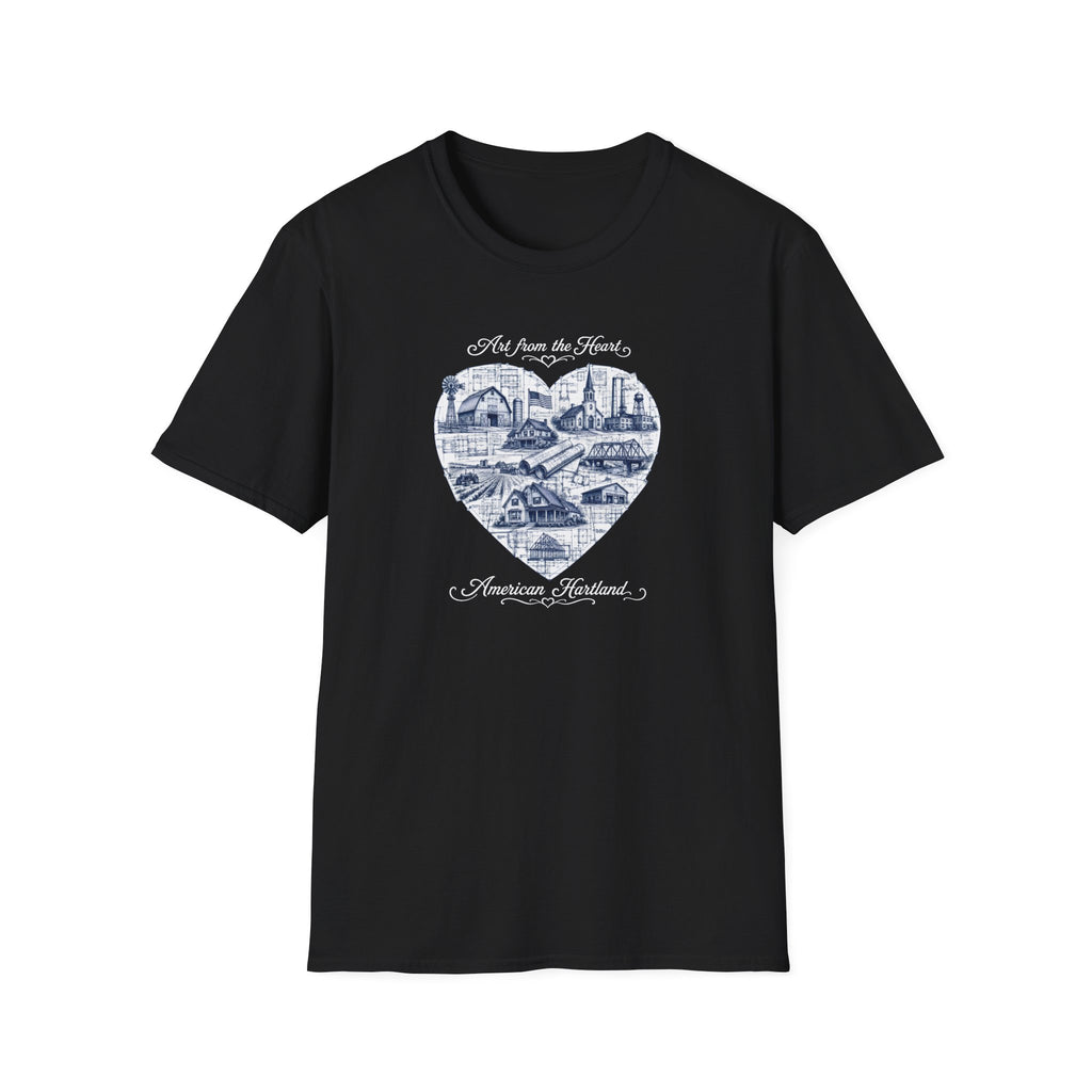 Heart Cityscape T-Shirt — "Art from the Heart" American Heartland Illustration