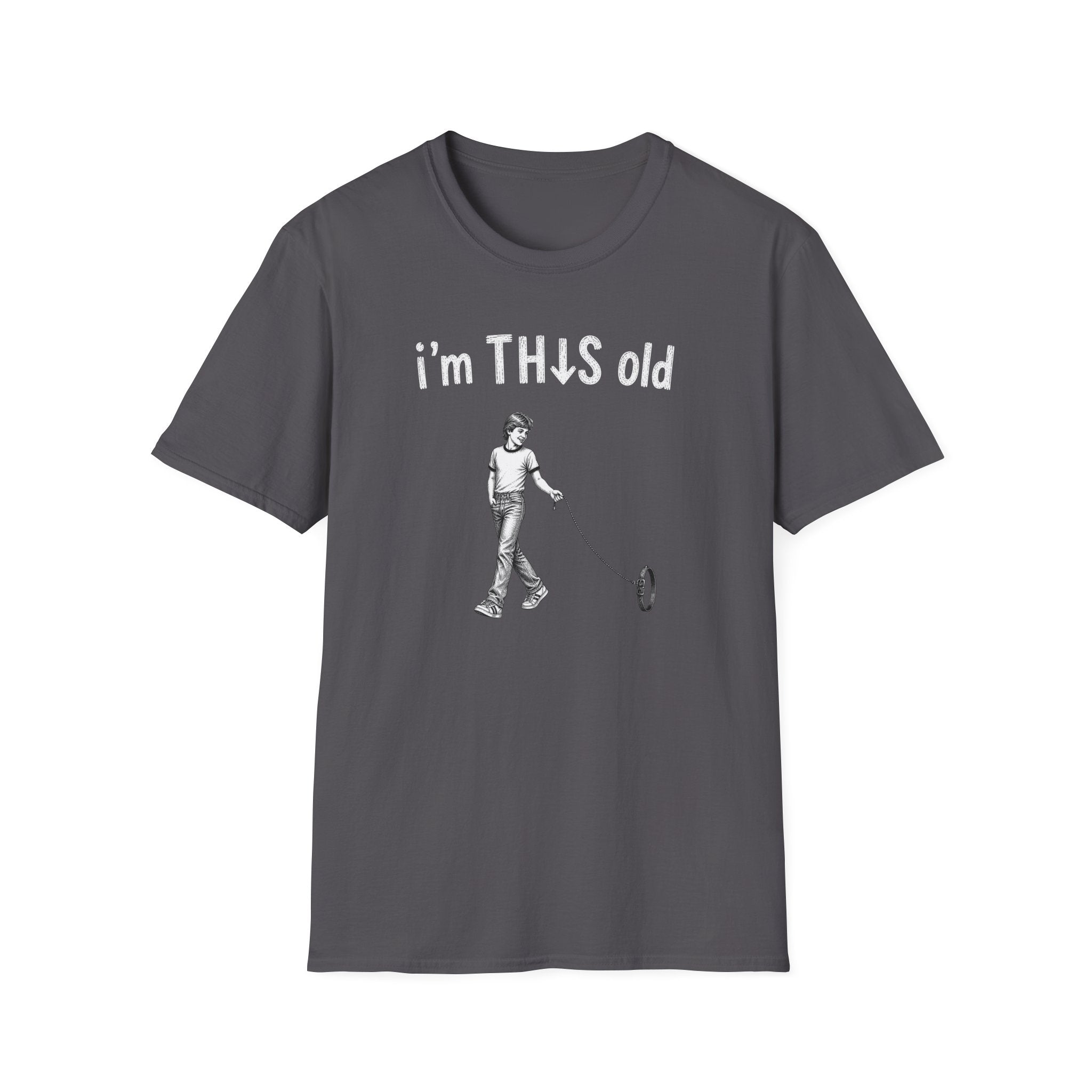 Vintage Toy Tee - "I'm This Old" Retro Kid with Hoop T-Shirt