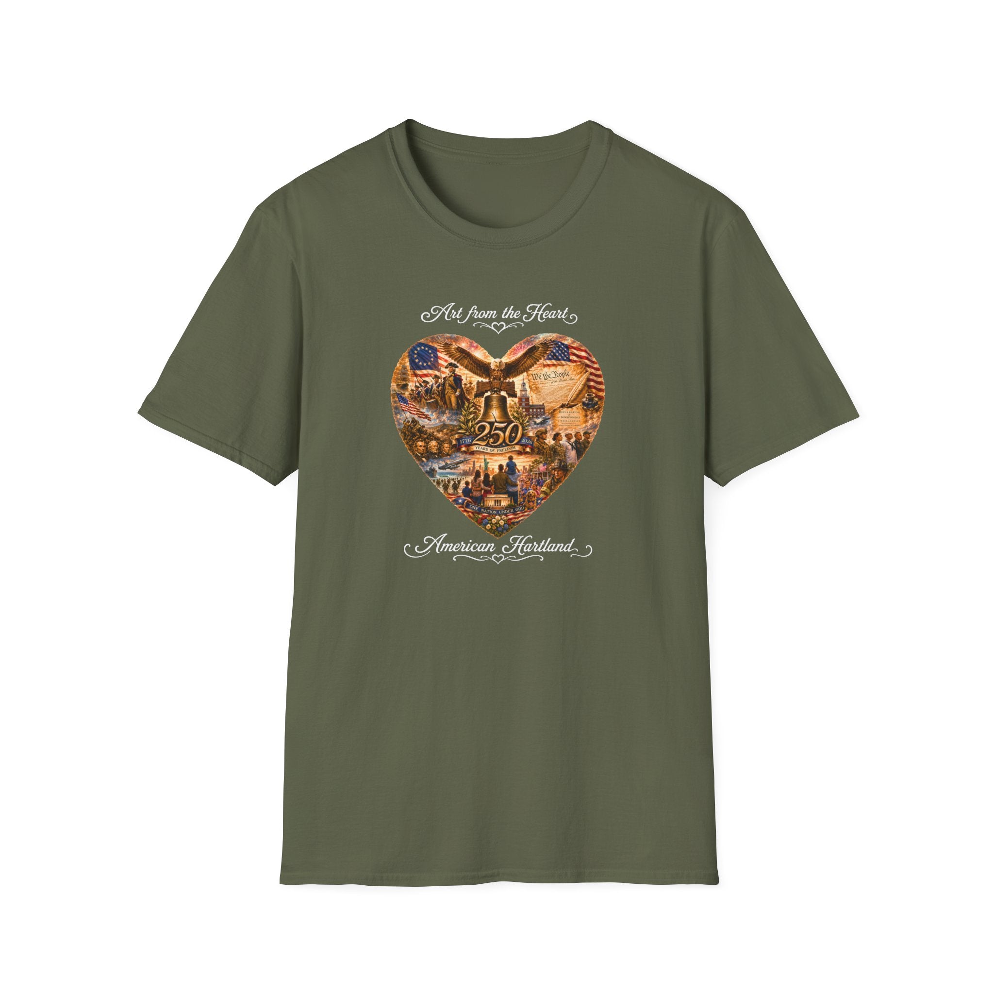 Patriotic Heart T-Shirt — "Art from the Heart: American Heartland 250"